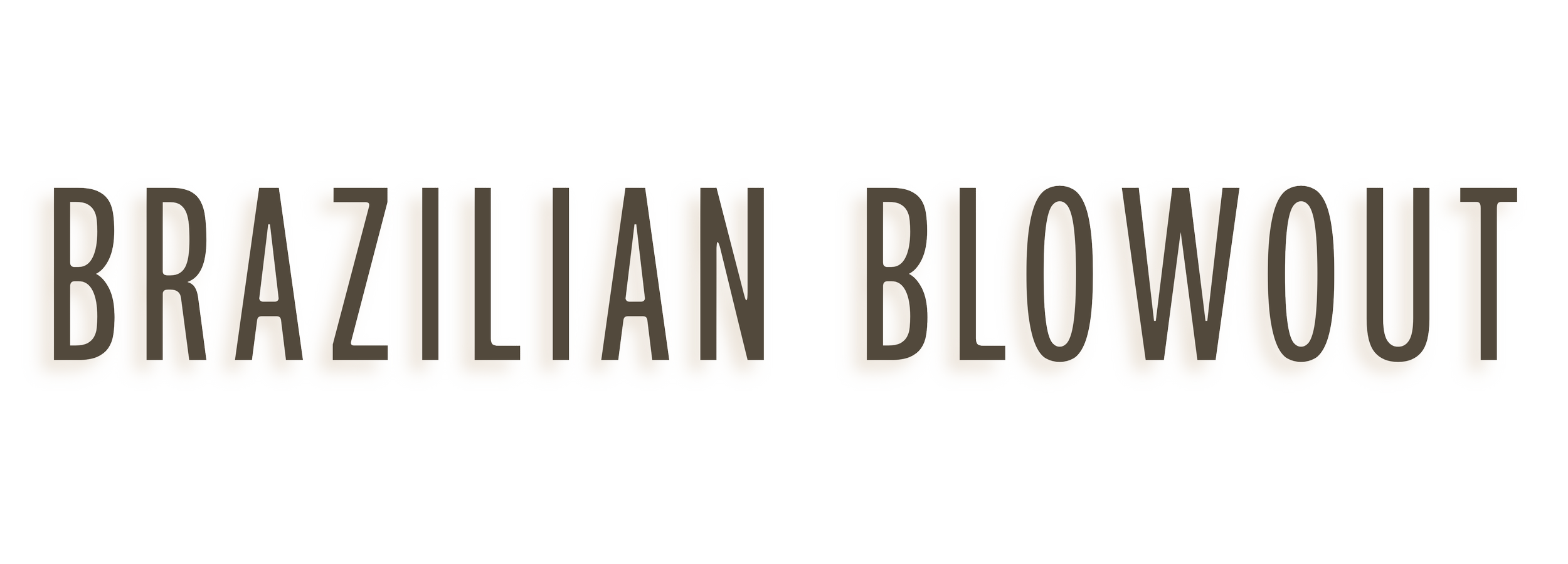 Logo of Brazilian Blowout with stylized text.