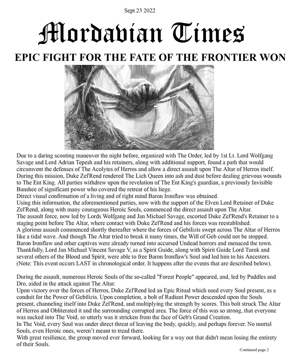 Ancient Lore of Mordavia Past