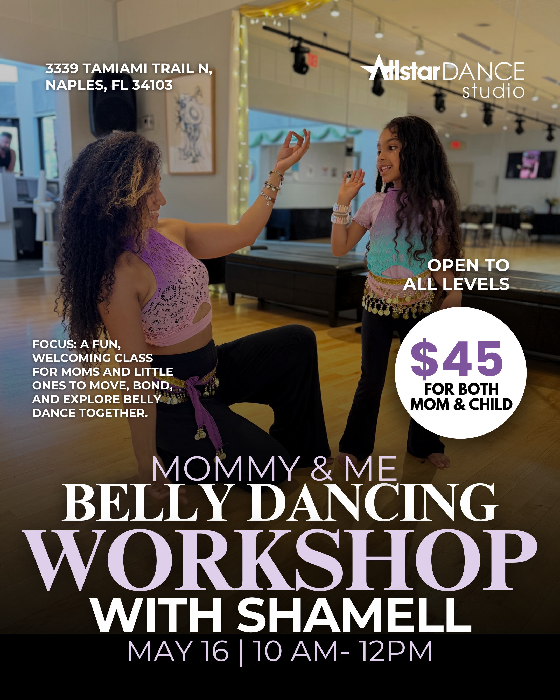 Mommy & Me Belly Dancing Workshop with Shamell
