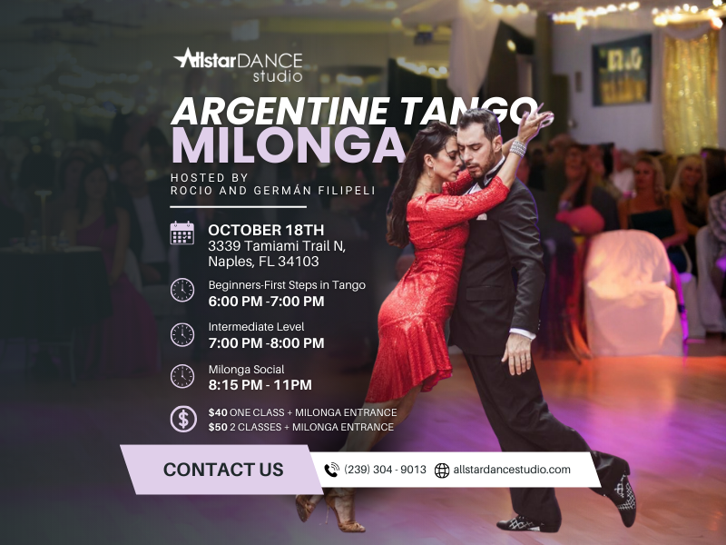 Argentine Tango milonga hosted by Rocio and Germán Filipeli