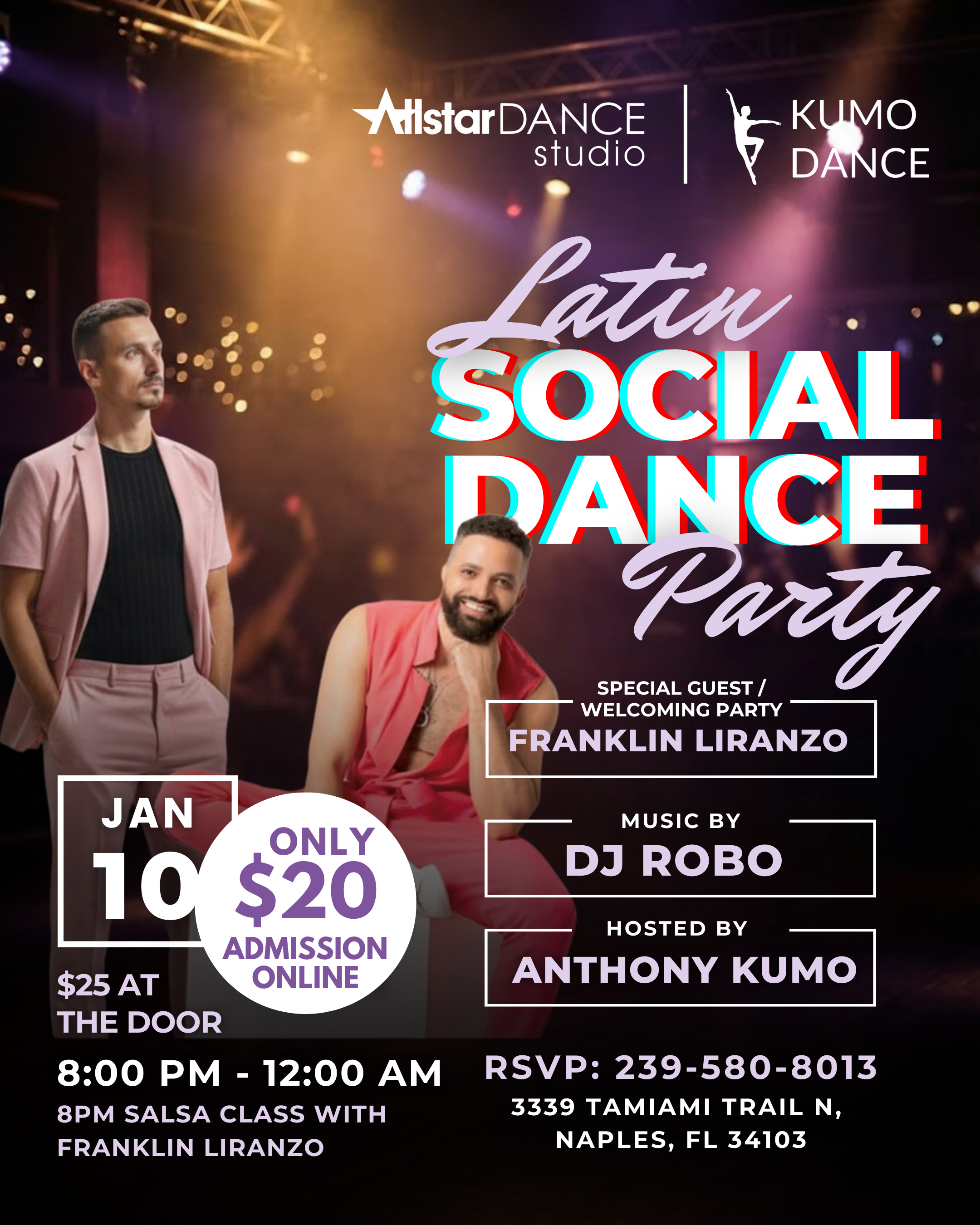 Latin Social Dance Party Hosted by Anthony Kumo feat. DJ Robo