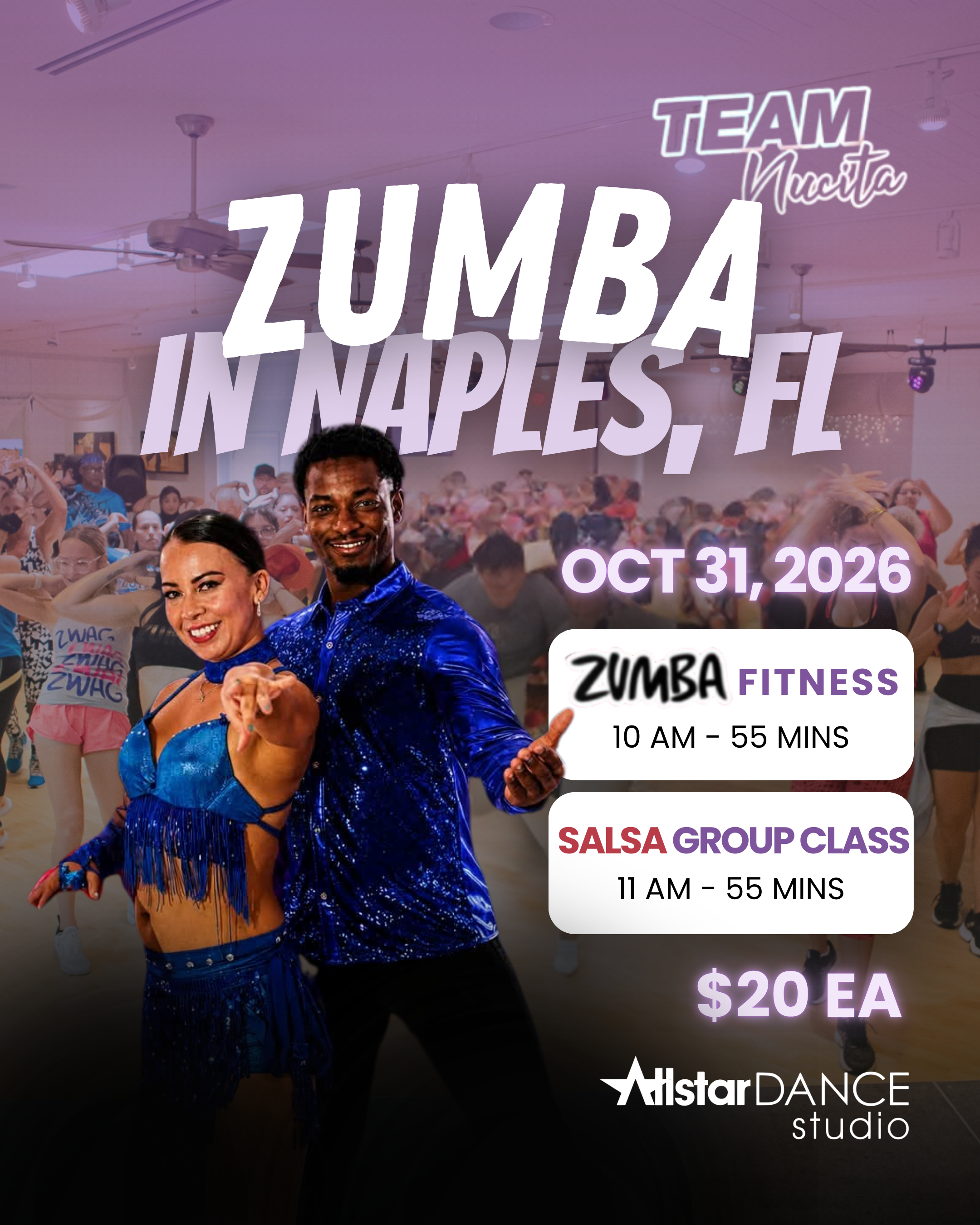 October 31st - Zumba and Salsa Group Class Feat. Team Nucita