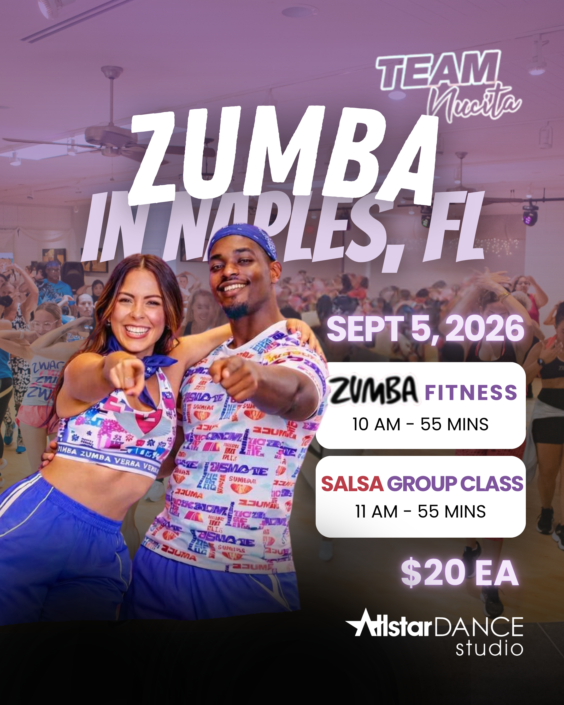 September 5th - Zumba and Salsa Group Class Feat. Team Nucita