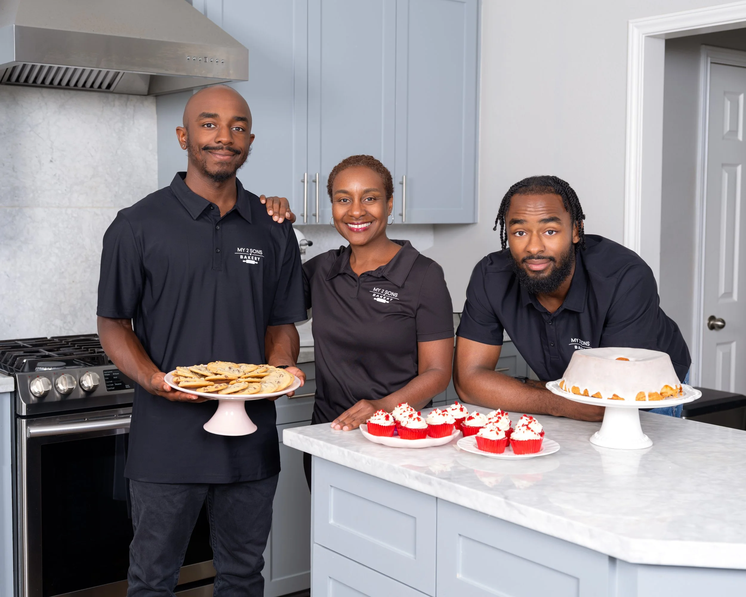 BAKERY OWNER AND HER SONS