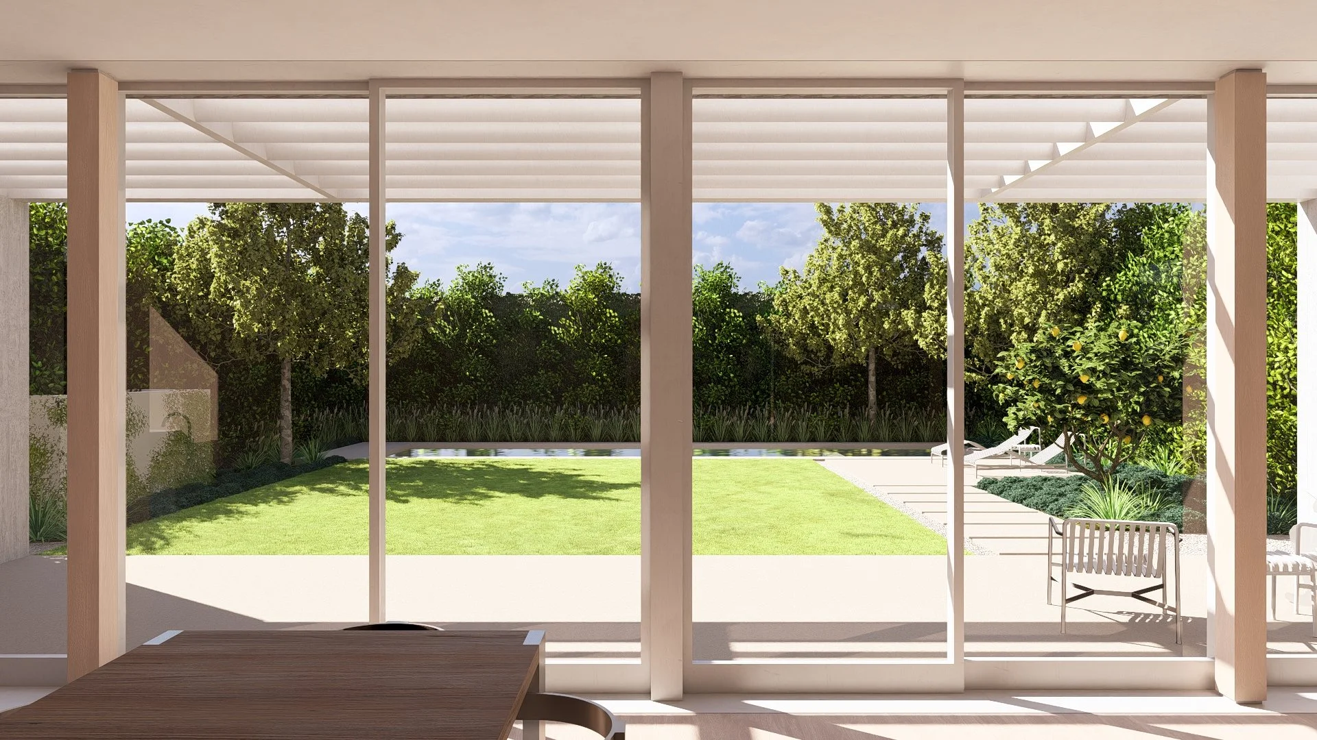 backyard - trees - gravel joint.jpg
