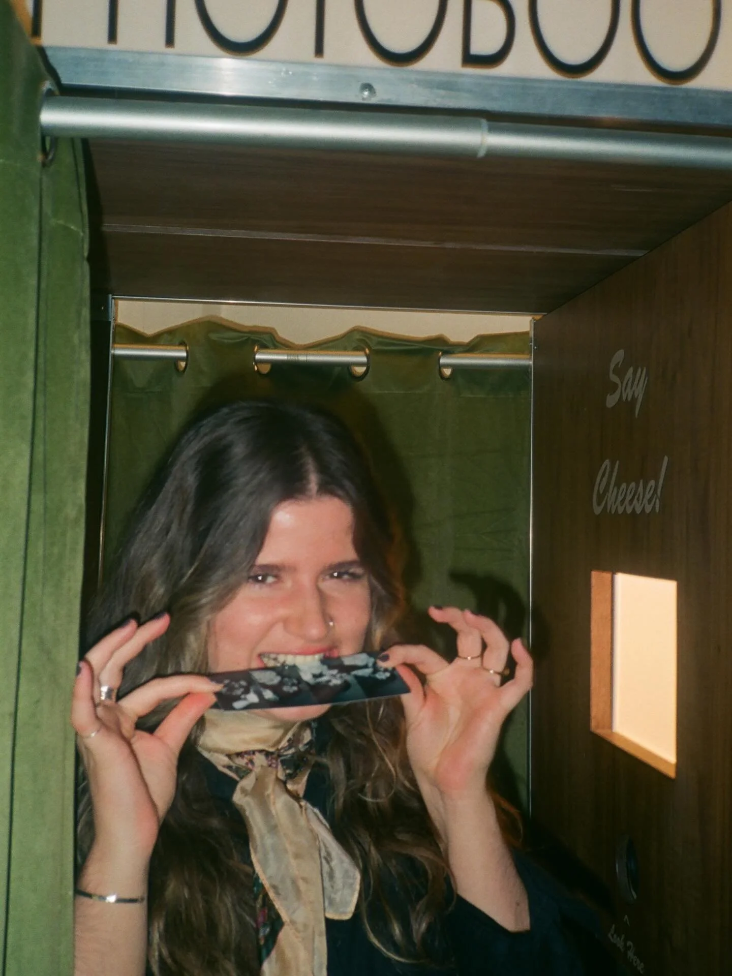 had some friends over after our pop up to play in the booth ❤️ there were hot dogs