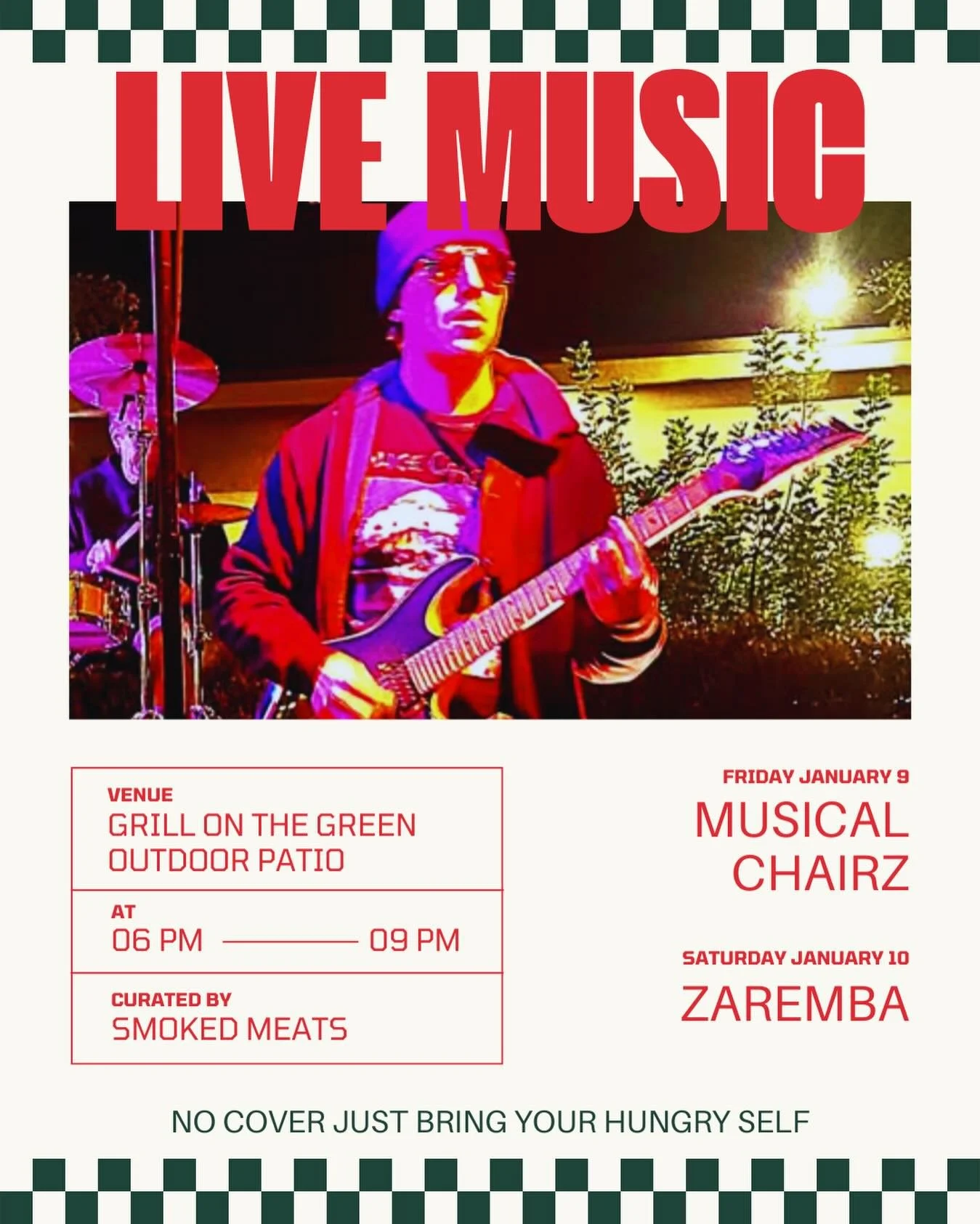 Live music this weekend! 🎵🎹🎤🎸
Come ready to dance 6-9pm