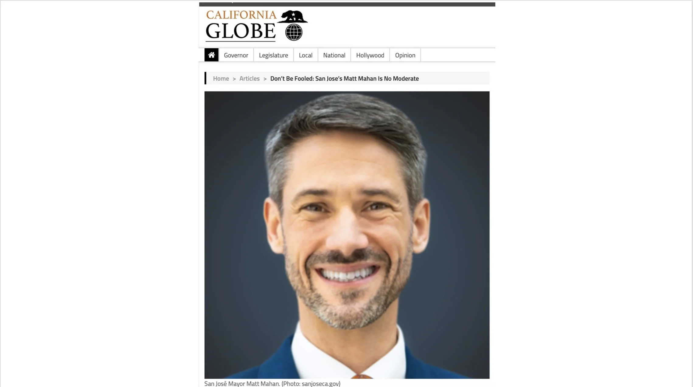 Don’t Be Fooled: San Jose’s Matt Mahan is No Moderate – California Globe