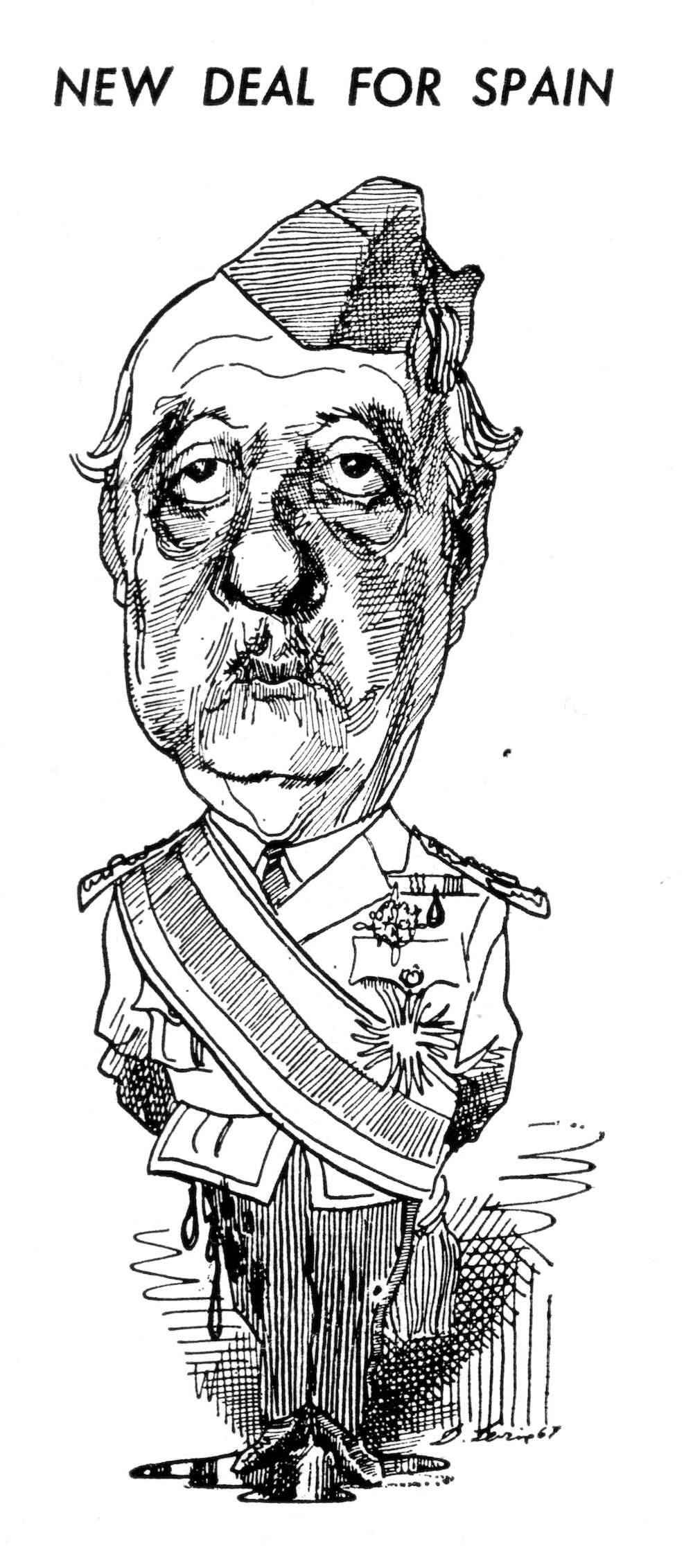 Francisco Franco by David Levine, 1968