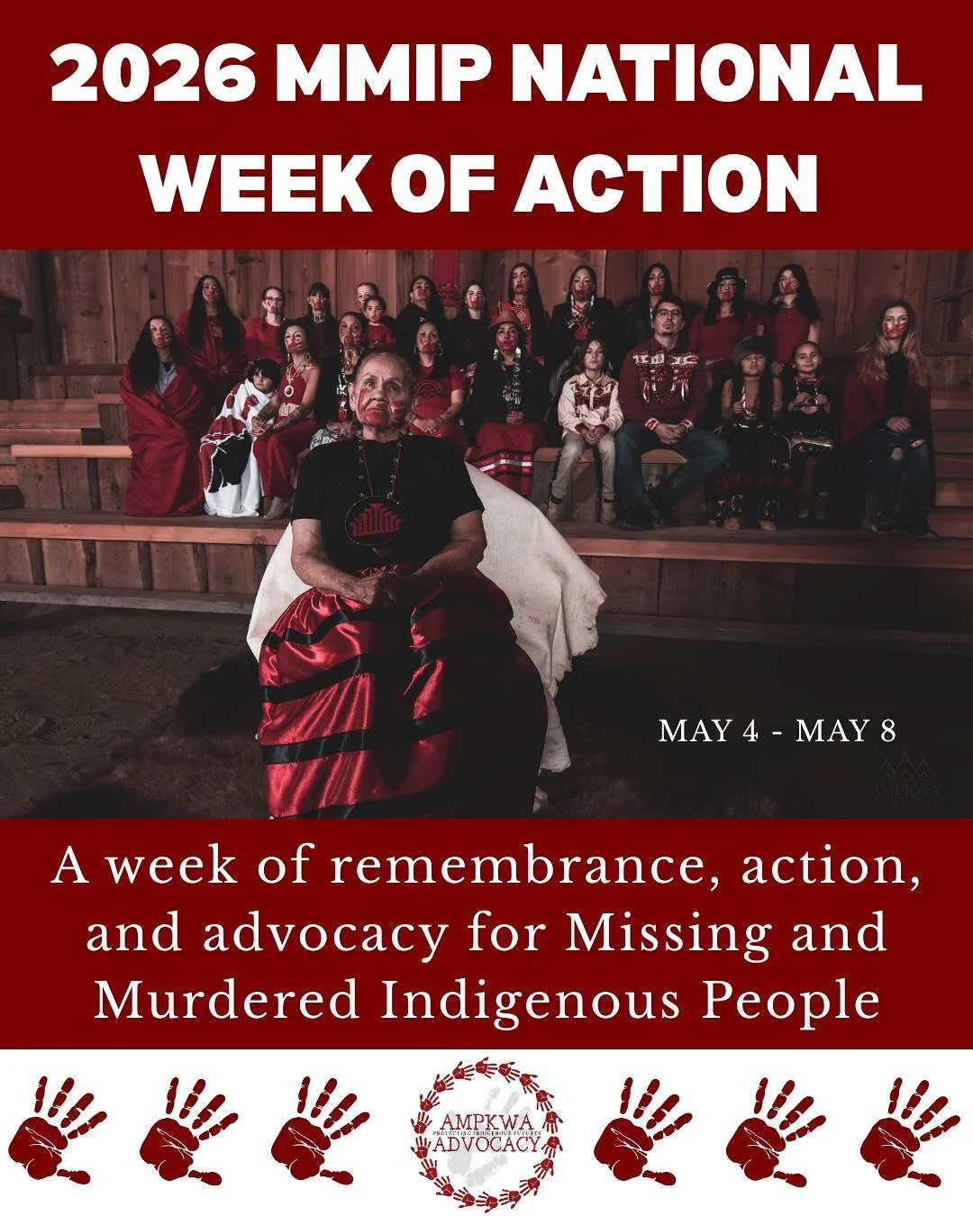 May 4th - 8th is MMIP National Week of Action. A week for remembrance, action, and advocacy for Missing and Murdered Indigenous People. Join us in amplifying the movement and making impactful change. Thanks to @niwrc for their resource libraries and 