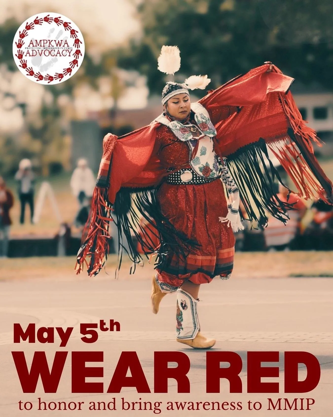 On May 5th we wear red as a way to honor and bring awareness to MMIP. #mmip #mmiwg2s #ampkwaadvocacy