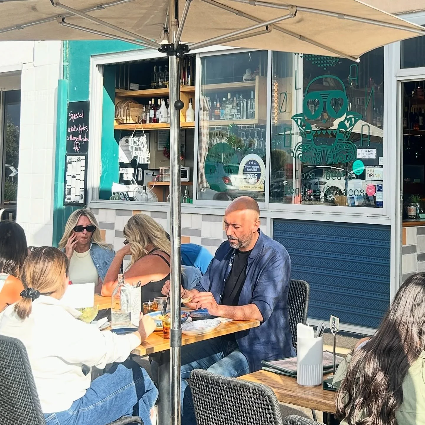 Ceviche + cerveza with a view!