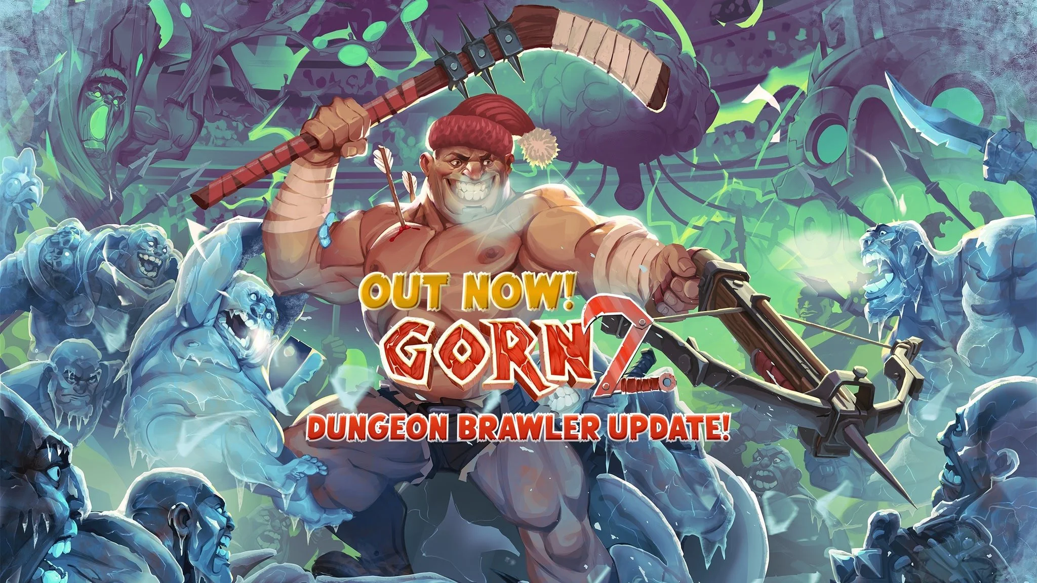 GORN 2 VR gladiator Dungeon Brawler winter update with dungeon crawler mode and ice weapons