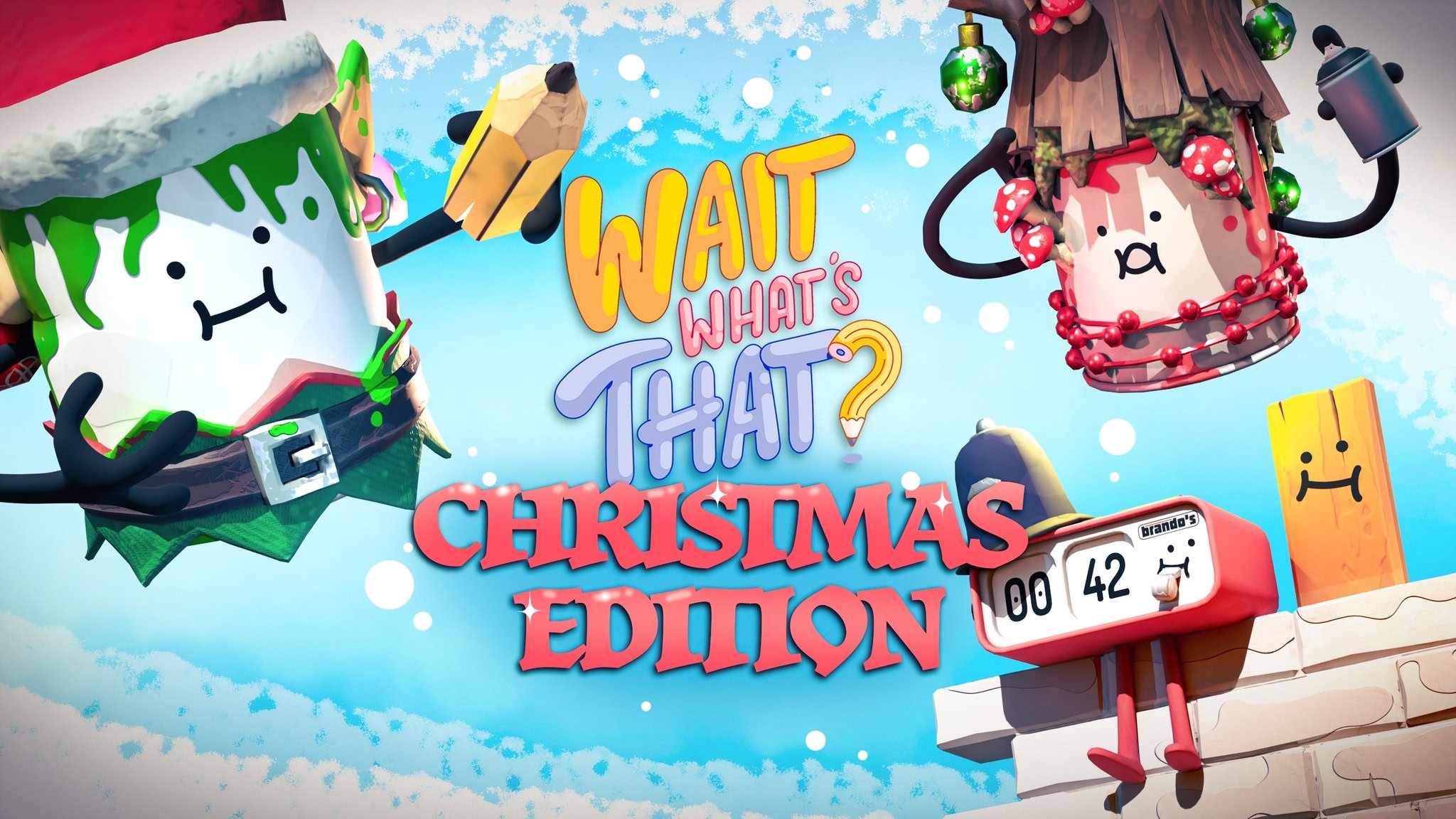 Wait What's That VR drawing game with Christmas outfits and festive word pack for multiplayer Pictionary