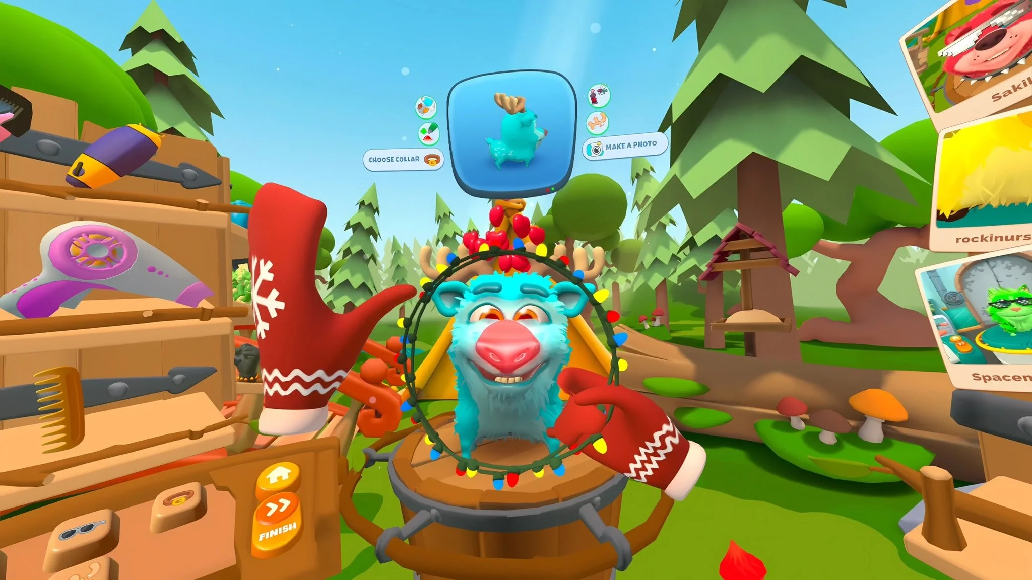 Pets & Stuff VR vet clinic with Rudolf-inspired deer patient Christmas update