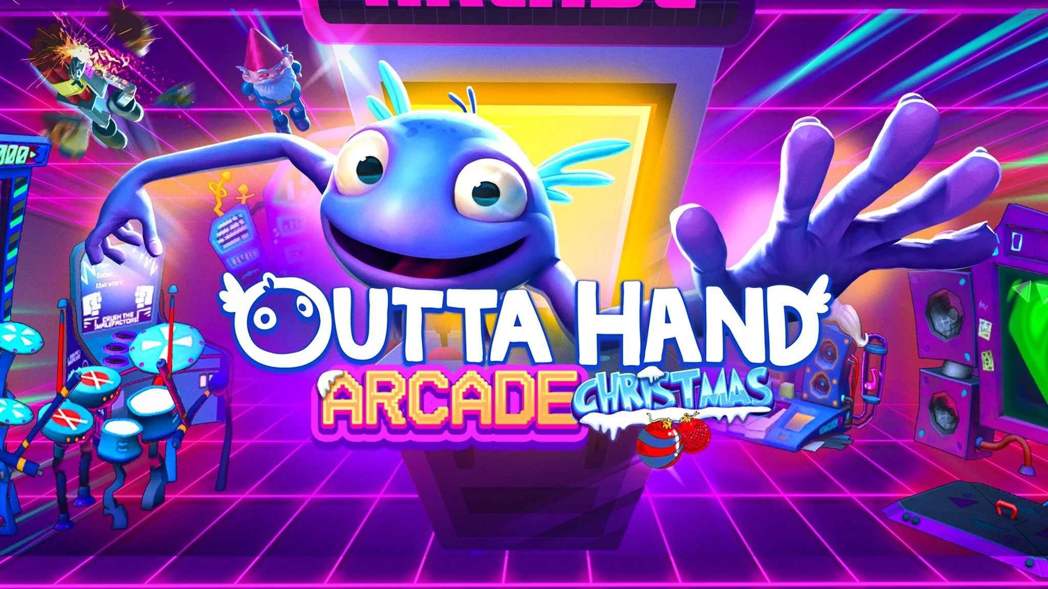 Outta Hand VR platformer arcade machines including Air Hockey and Skee-Ball Christmas update