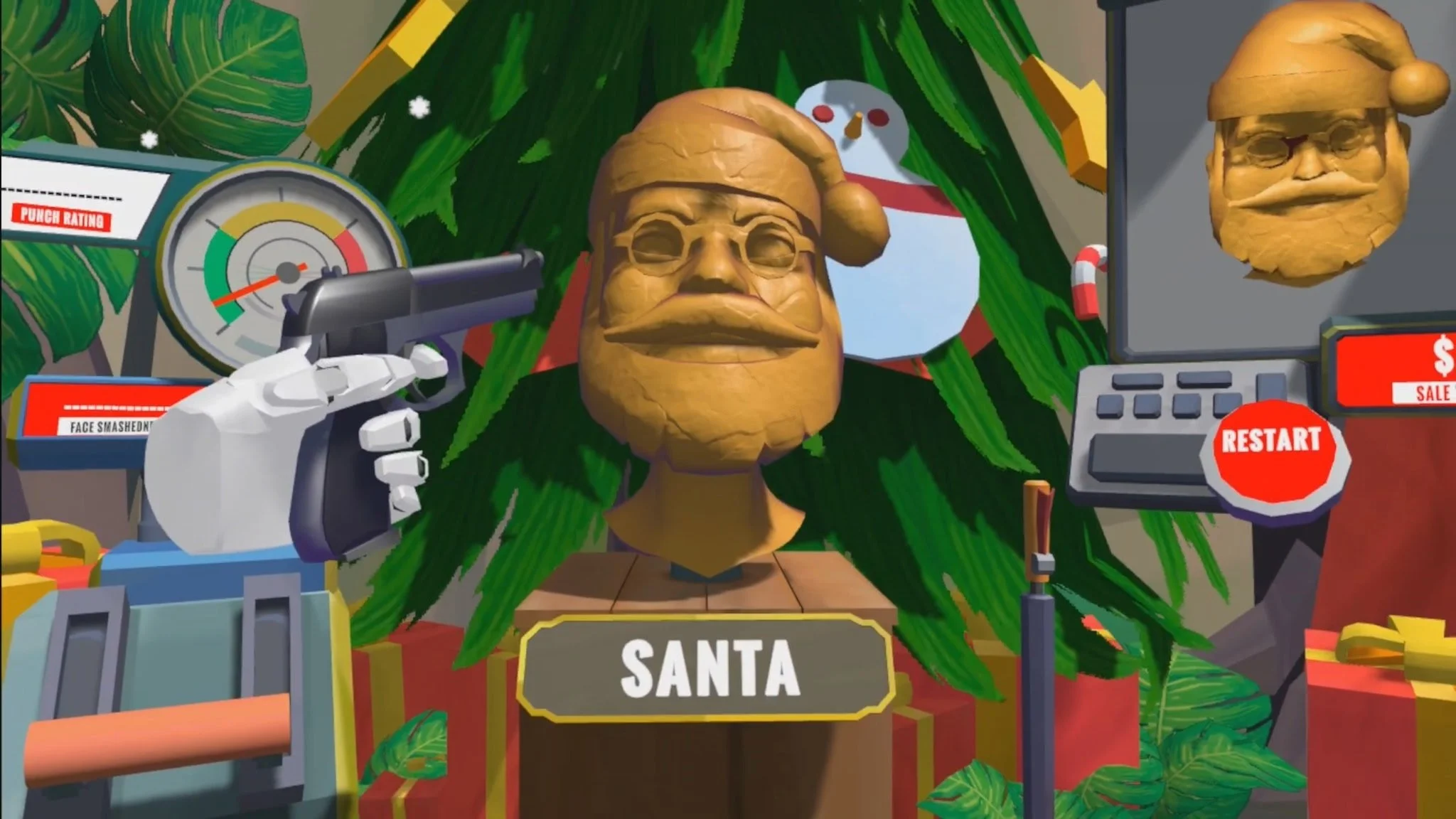 HIT VR stress game with new Santa head and Christmas decorations for HITMAS update