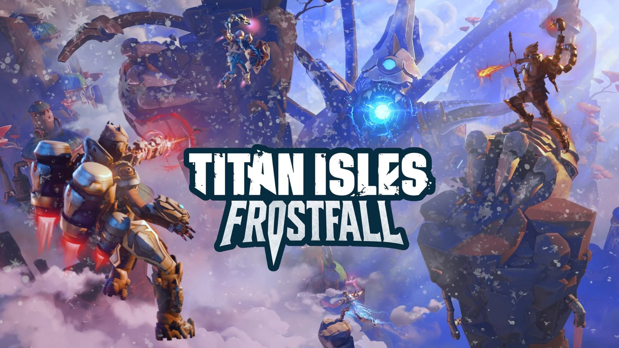 Titan Isles Frostfall event showing winter Race To The Finish course with snow