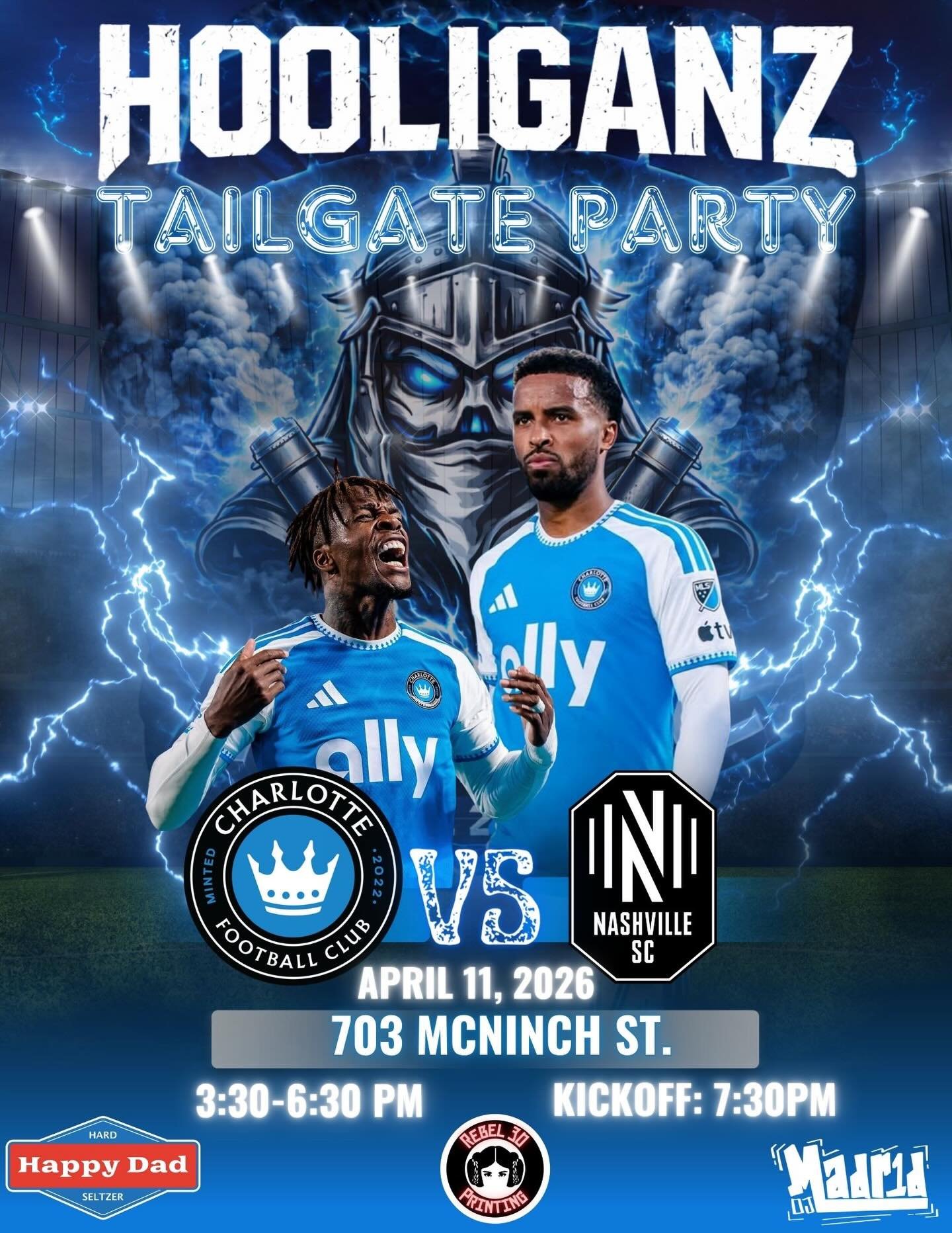 Running it back one more time 🗣️

The &lsquo;Nash&rsquo; boys are coming to town &amp; we&rsquo;re ready 😤
CLTFC is looking to take that 1st place spot this Saturday as we play our final home game in long stretch!

Come out and join the pregame vib