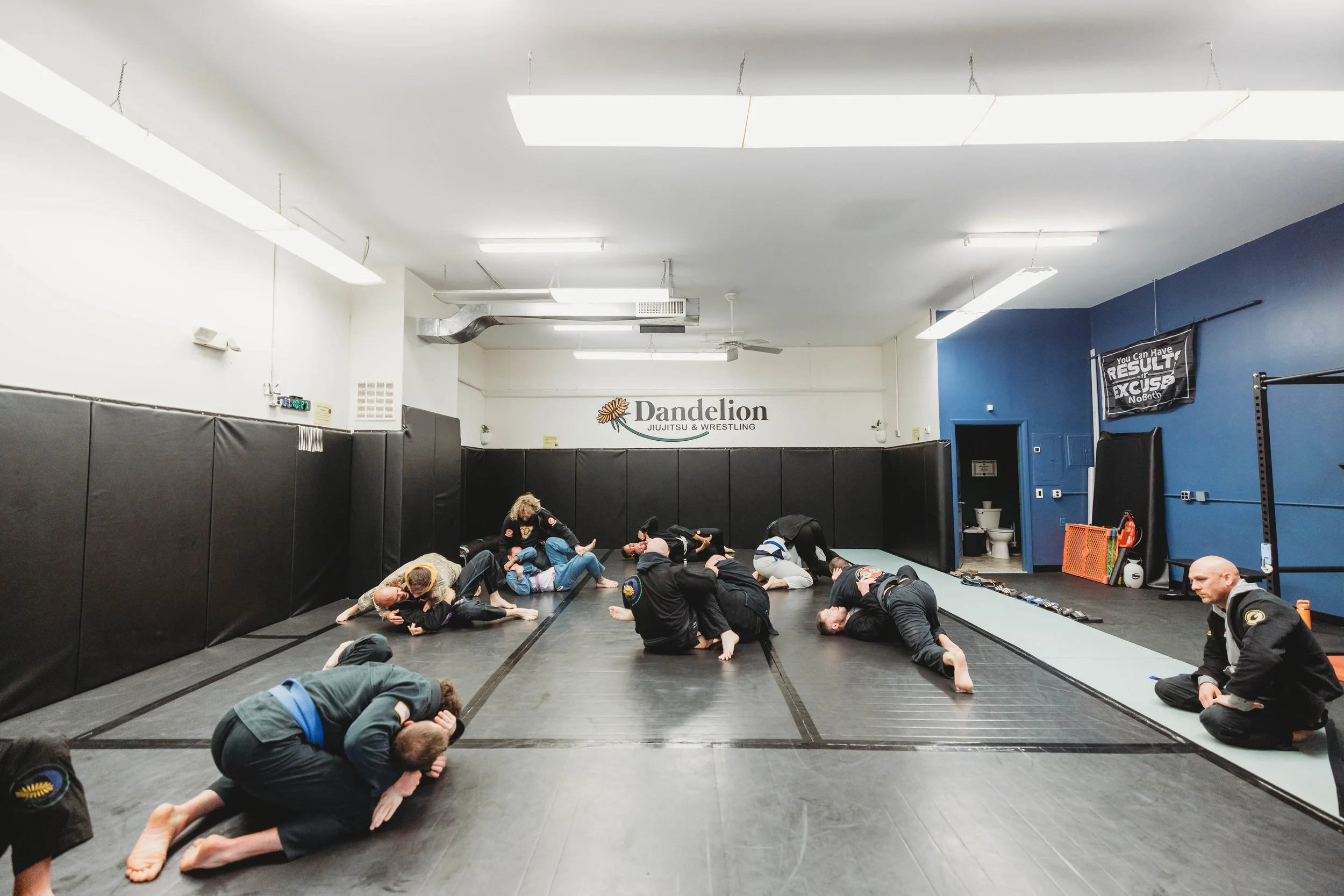 Students drilling Brazilian Jiu Jitsu together in West Haven, CT