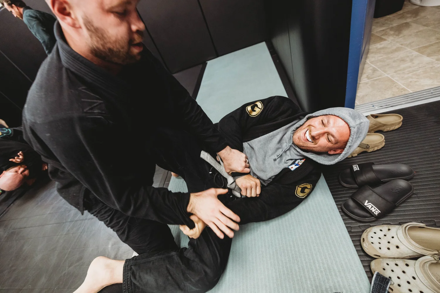 Adult Brazilian Jiu Jitsu self-defense technique session in West Haven, CT