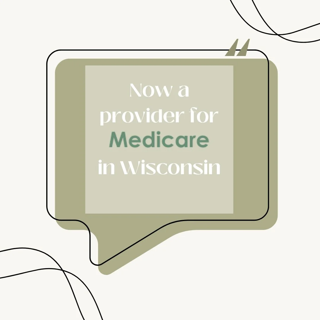 Great news! Forward Way Mental Health is now accepting Medicare!

We've been working hard to expand our services, and we're so happy to now serve the Medicare community in Wisconsin. We believe everyone deserves quality mental health care, and we're 