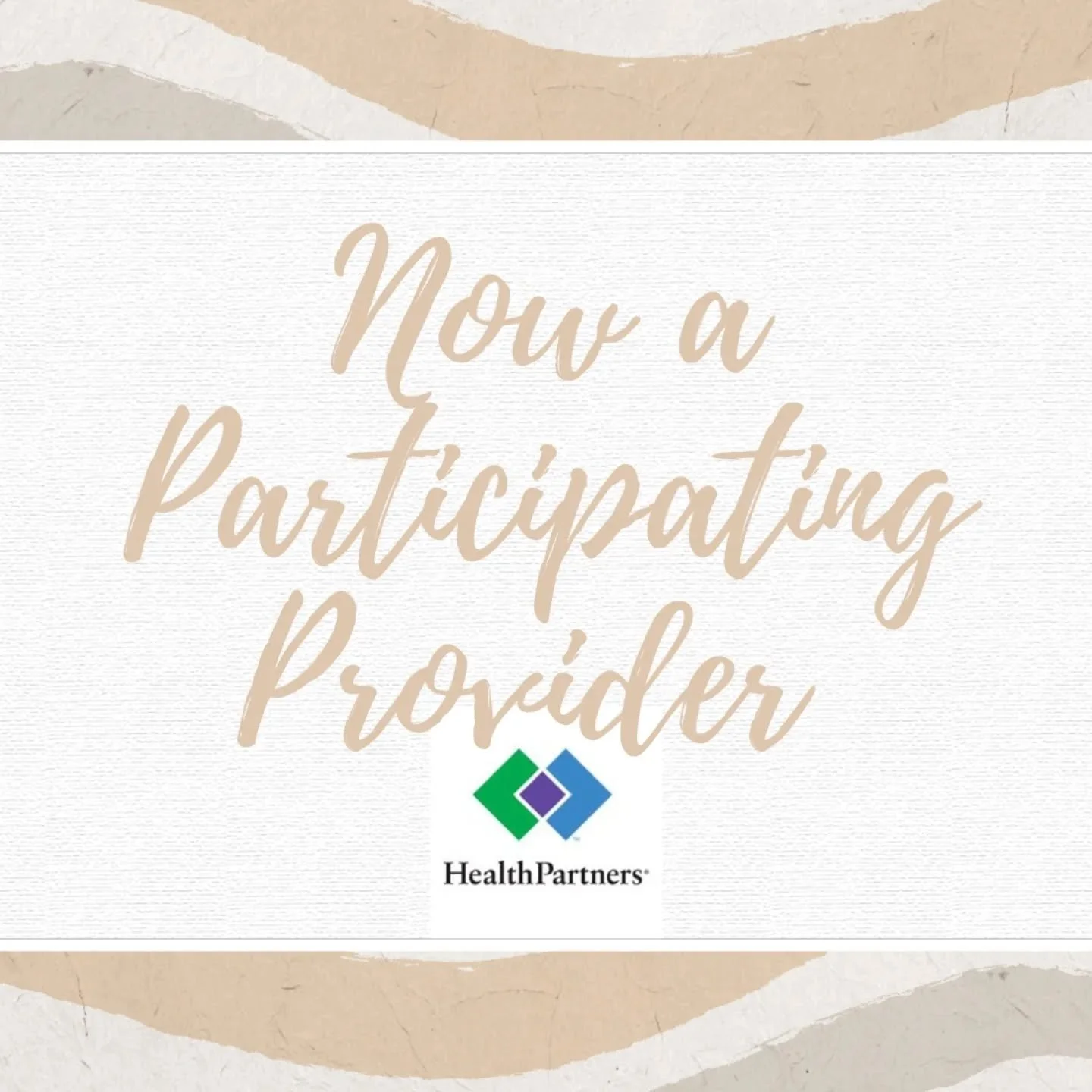 Forward Way Mental Health is pleased to announce that it is now a participating provider with HealthPartners.

​This new partnership is a significant step toward expanding access to quality mental health care. Accepting HealthPartners insurance makes