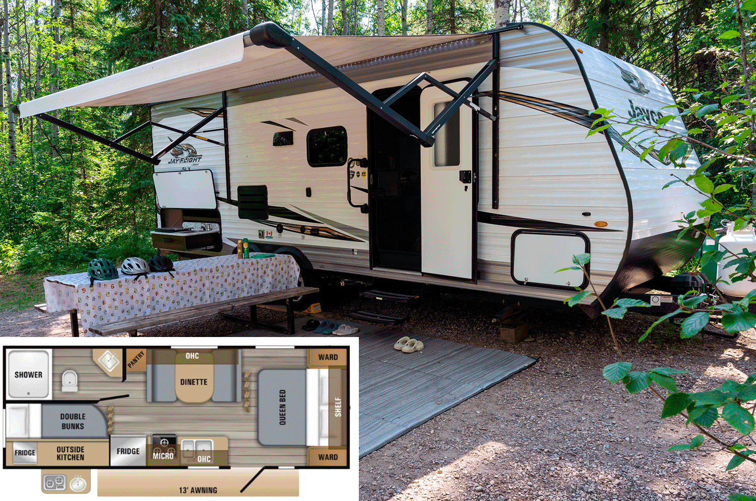 Jayco Jay Flight 224 Trailer for Rent from Creekside RV minutes from Edmonton and Sherwood Park Alberta Canada