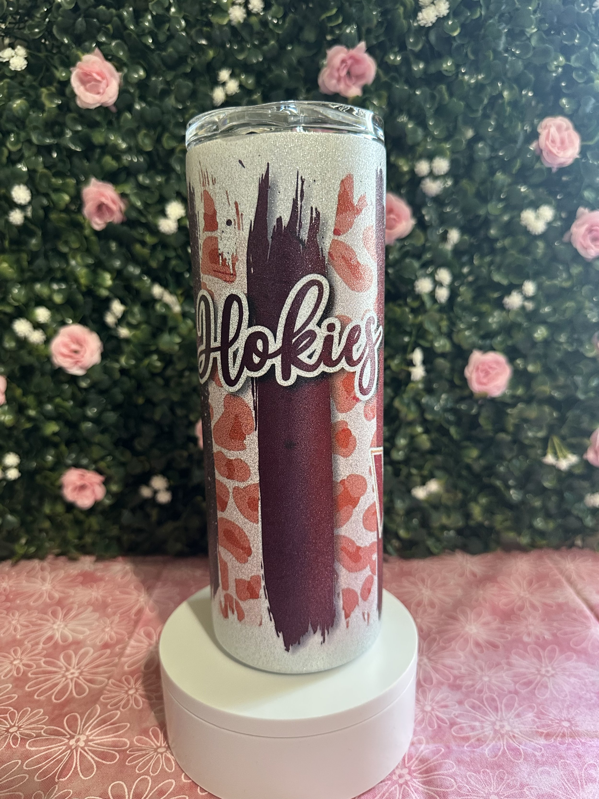 Virginia Tech Hokies 20oz Glitter Tumbler