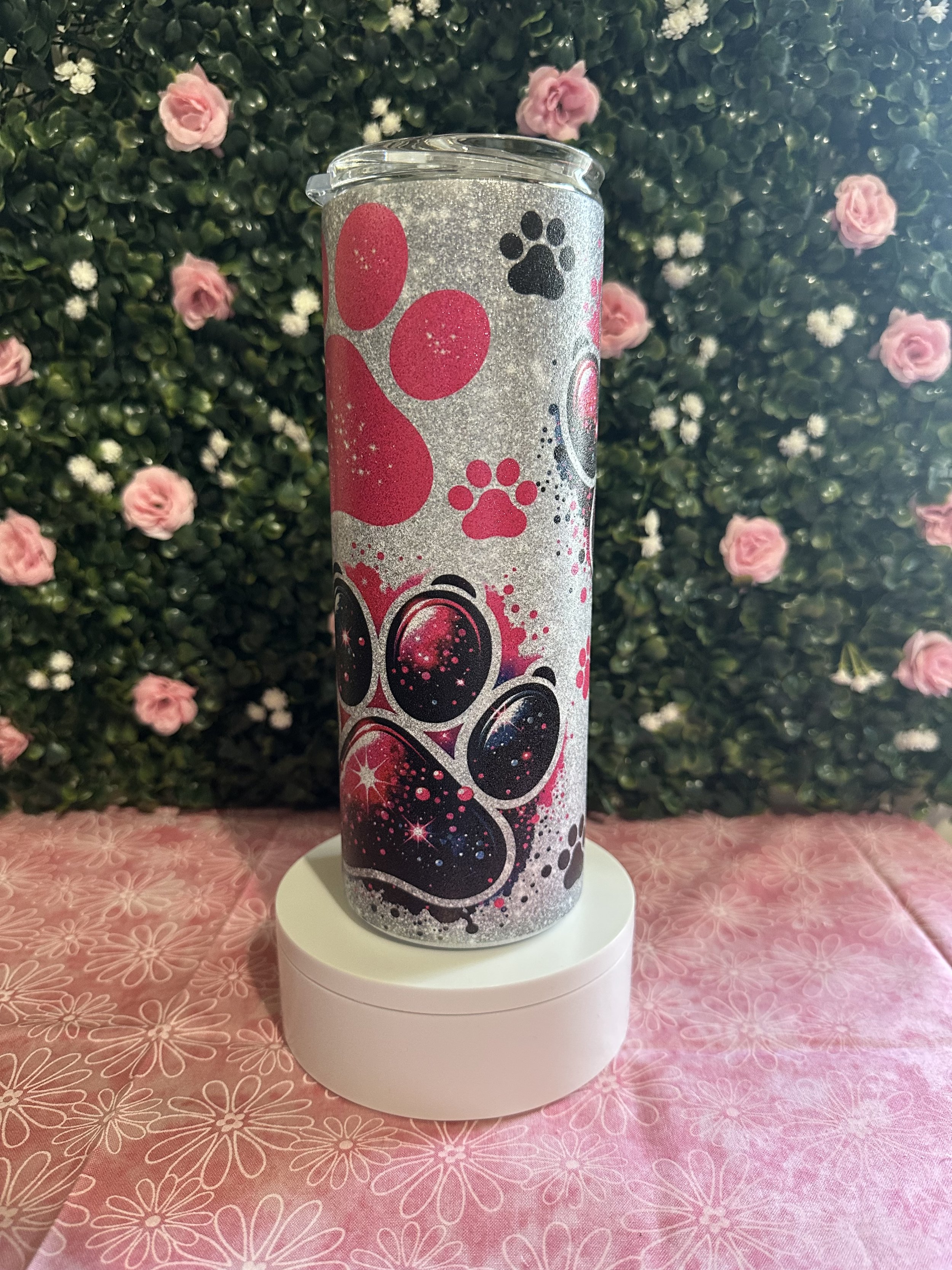 Paws 20oz Glitter Tumbler