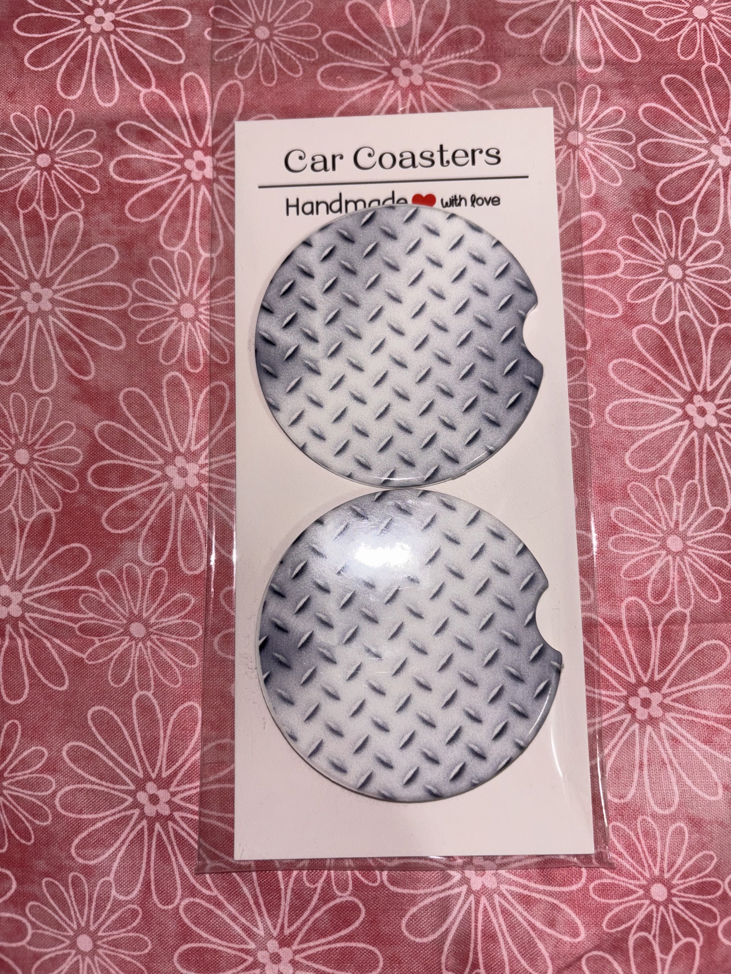 Diamond Plating Car Coasters