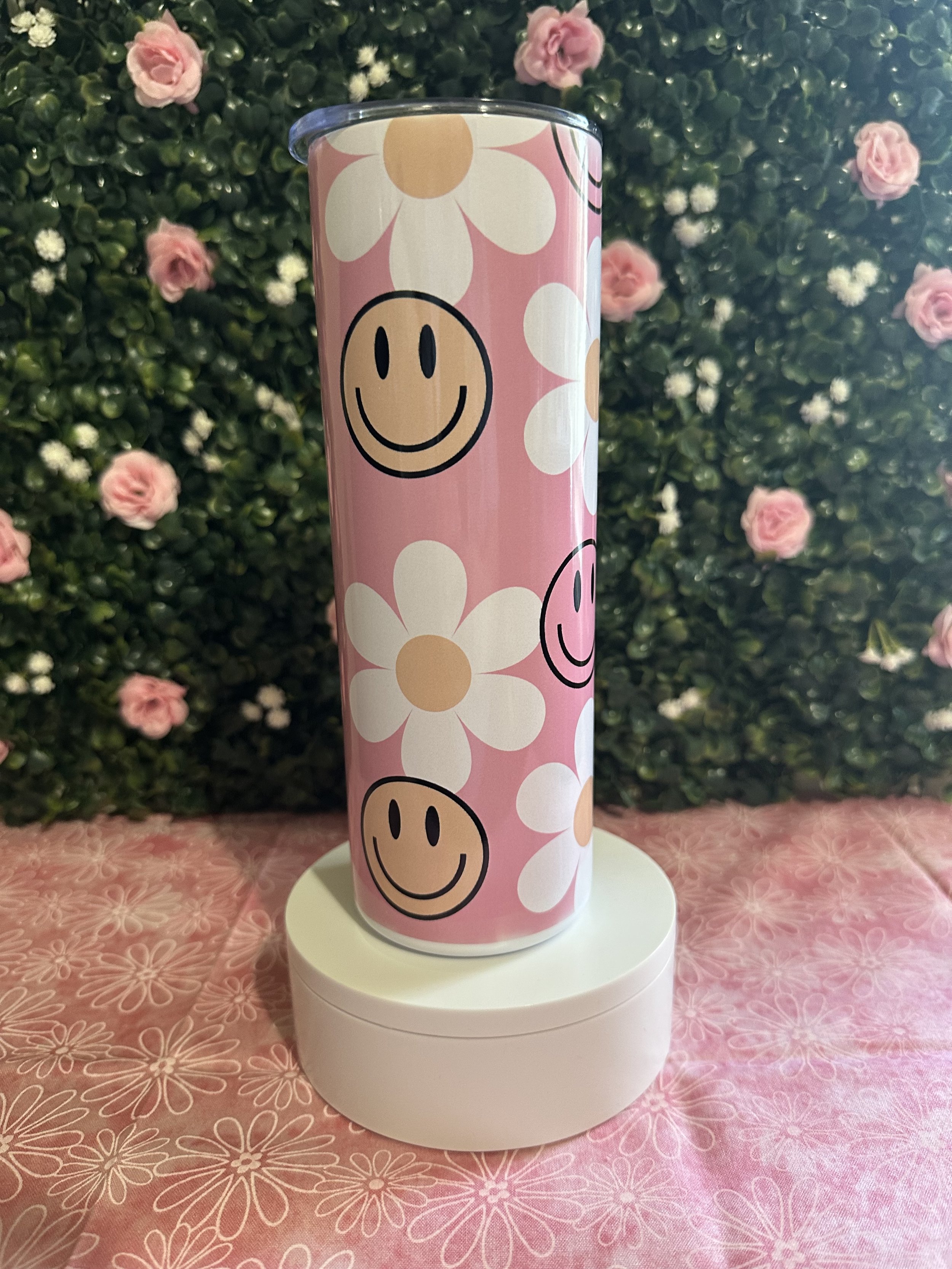 Smiley Flowers 20oz Tumbler