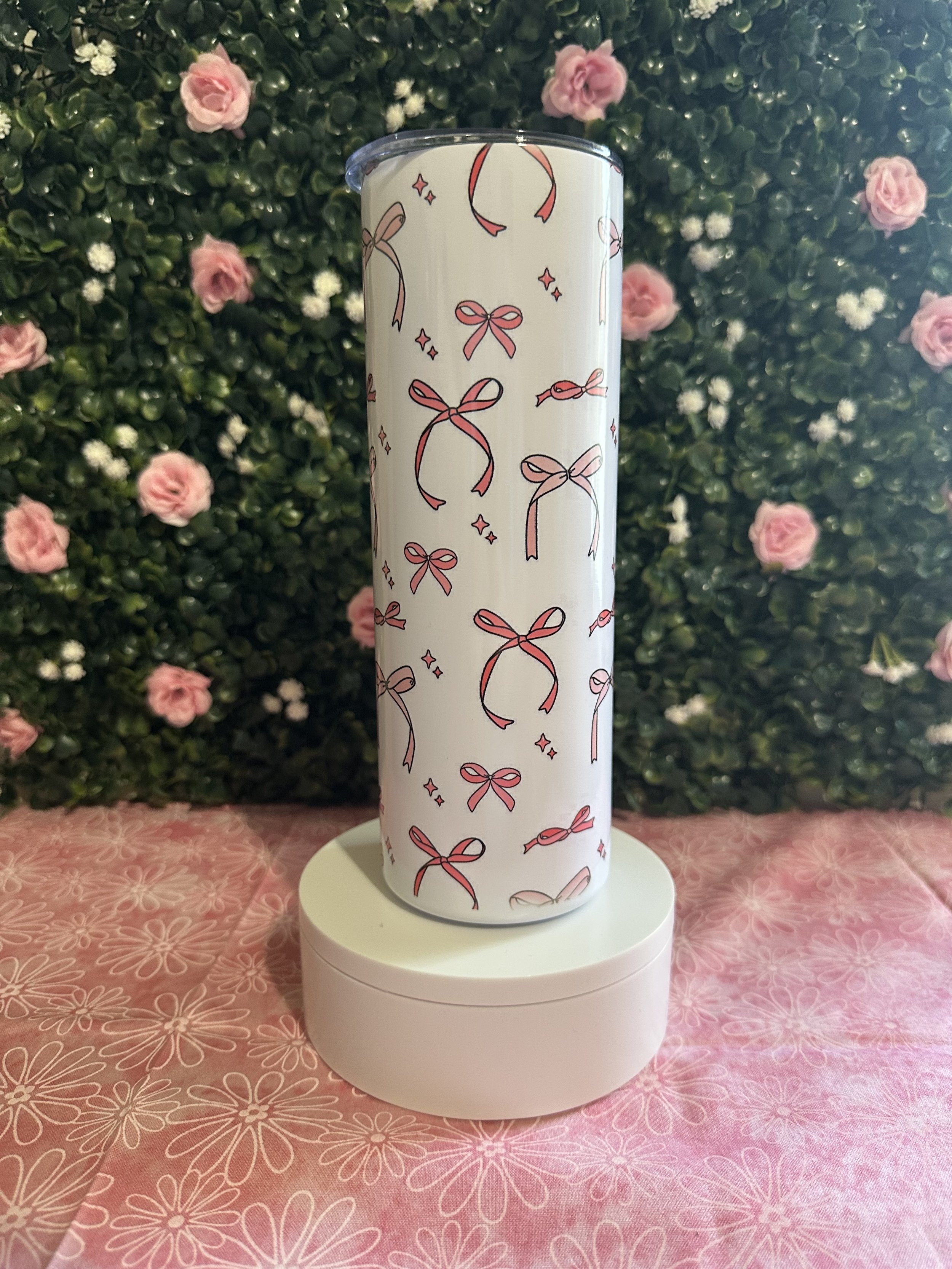 Coquette Pink Bows 20oz Tumbler