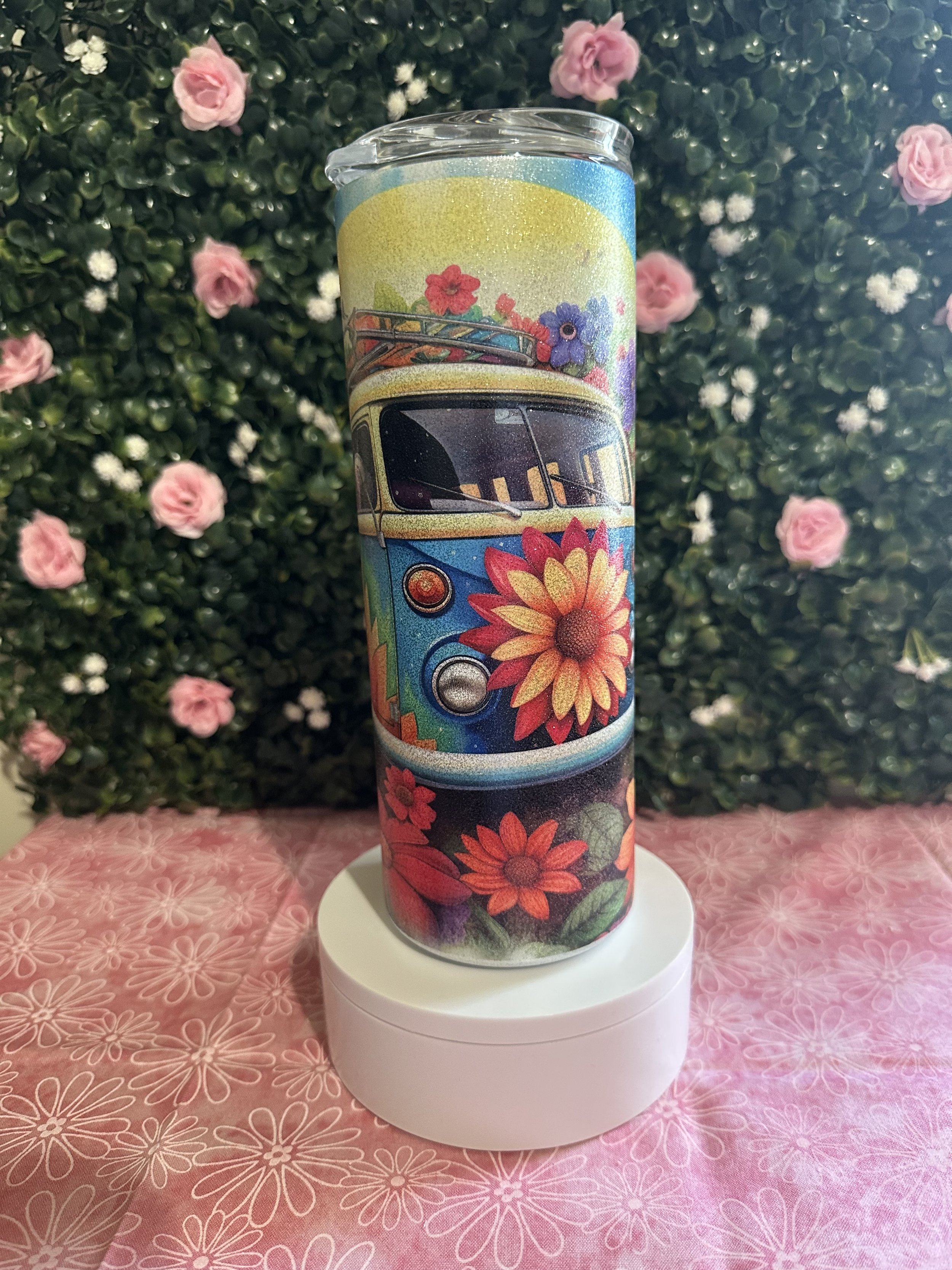 Hippie Van 20oz Glitter Tumbler