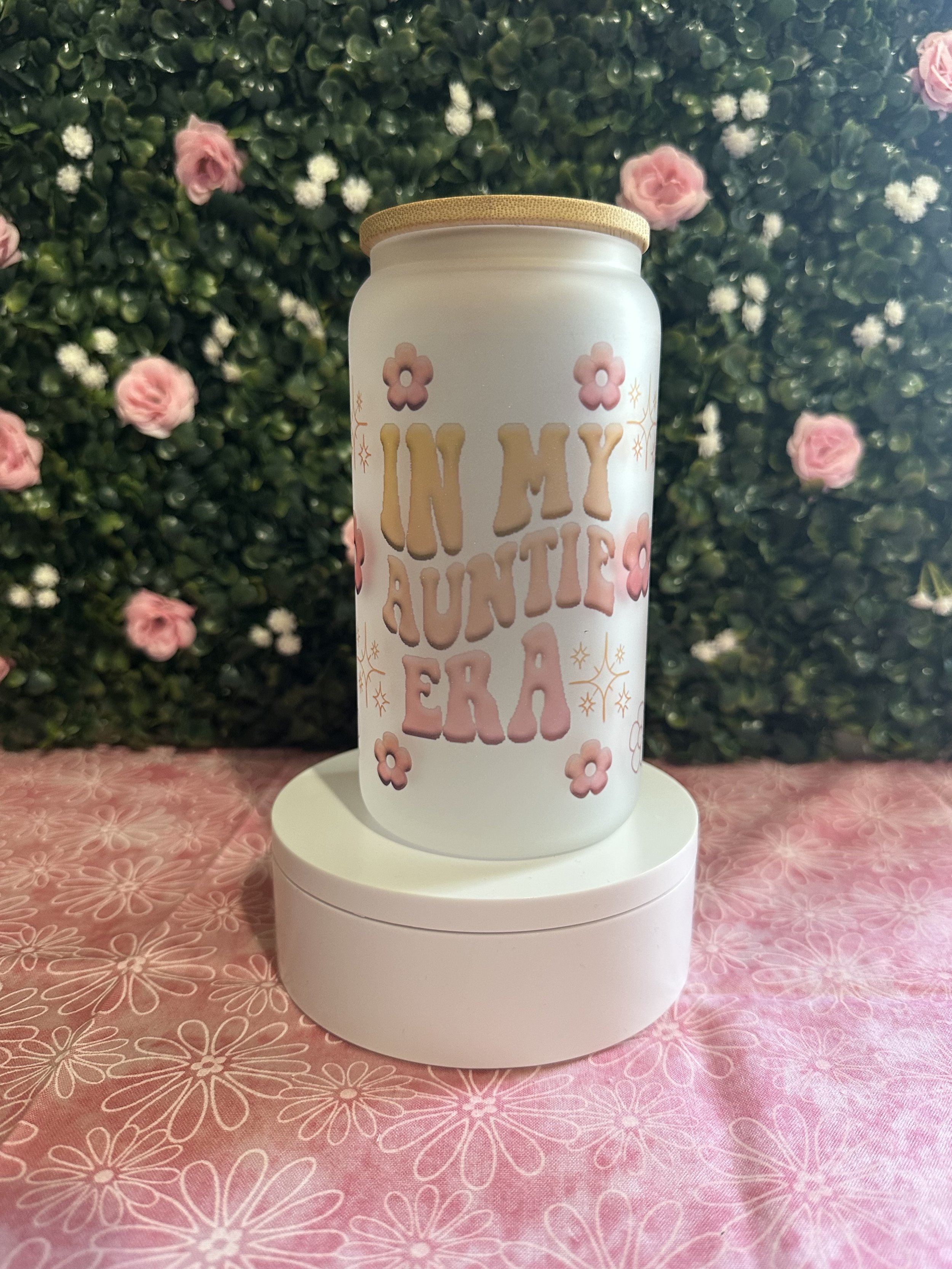 Auntie Era 16oz Glass Cup