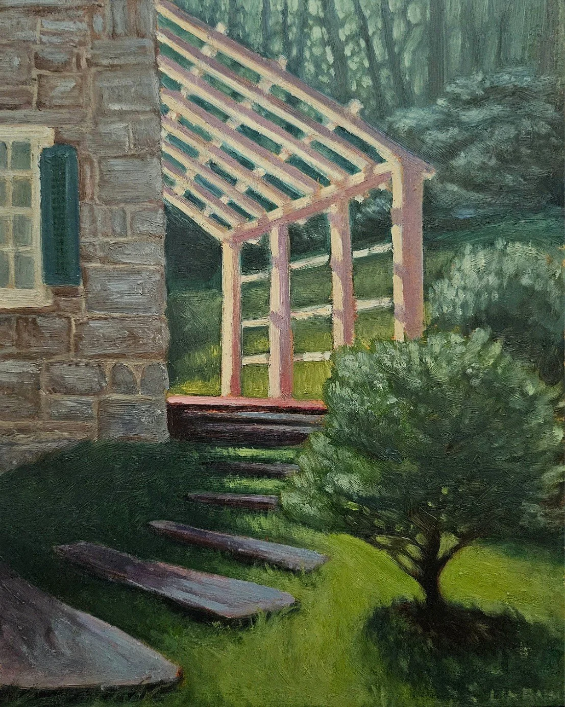 "MORNING BEHIND THE MANSION" //  AVAILABLE //  8x10 Oil on Gessoboard // Archer-Carter House, Susquehanna State Park, Havre de Grace, MD