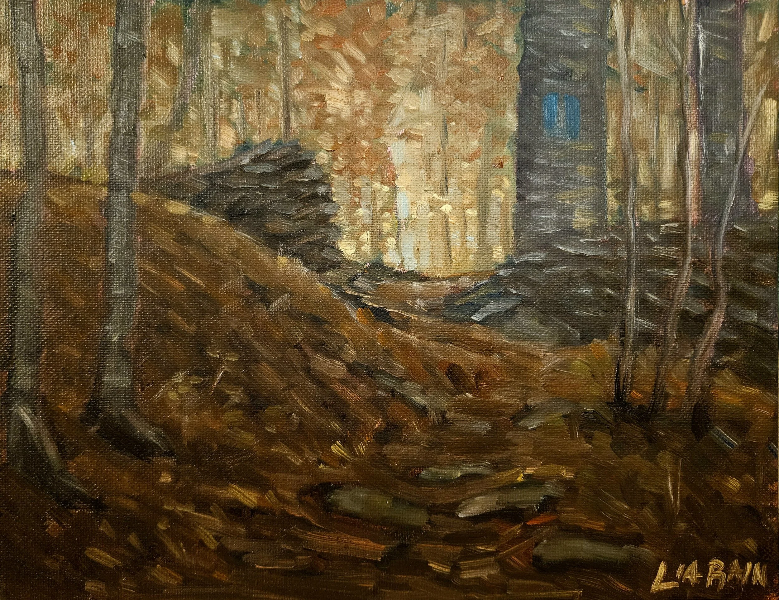 "EVENING HIKE" //  AVAILABLE //  8x10 Oil on Panel // Susquehanna State Park, Darlington, MD