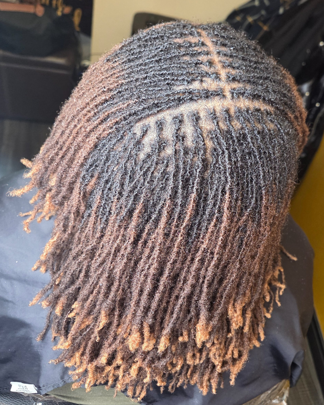 mature microlocs or Sisterlocks maintained by Shamate Reid Brown in the Bay Area, California