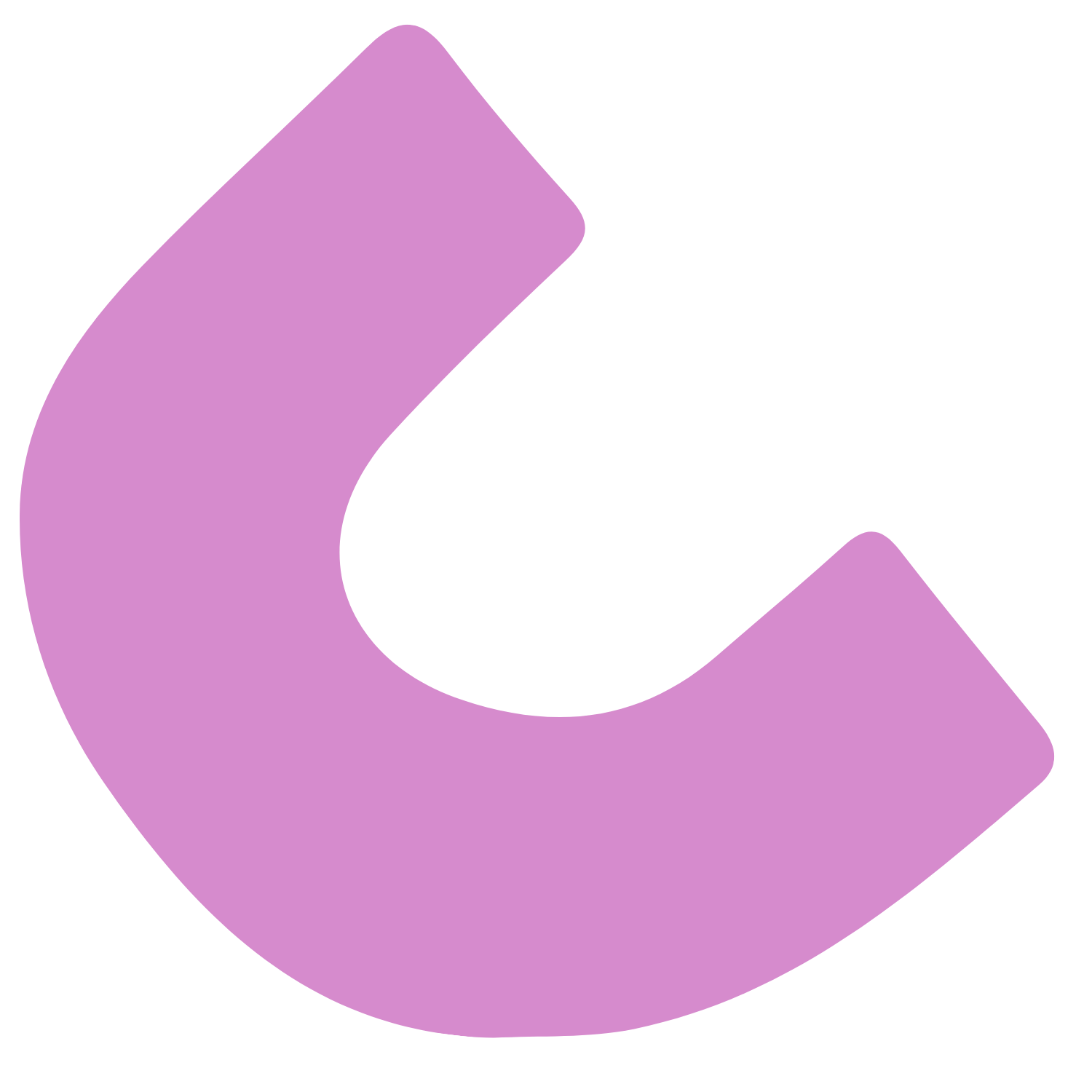 Purple stylized letter C logo