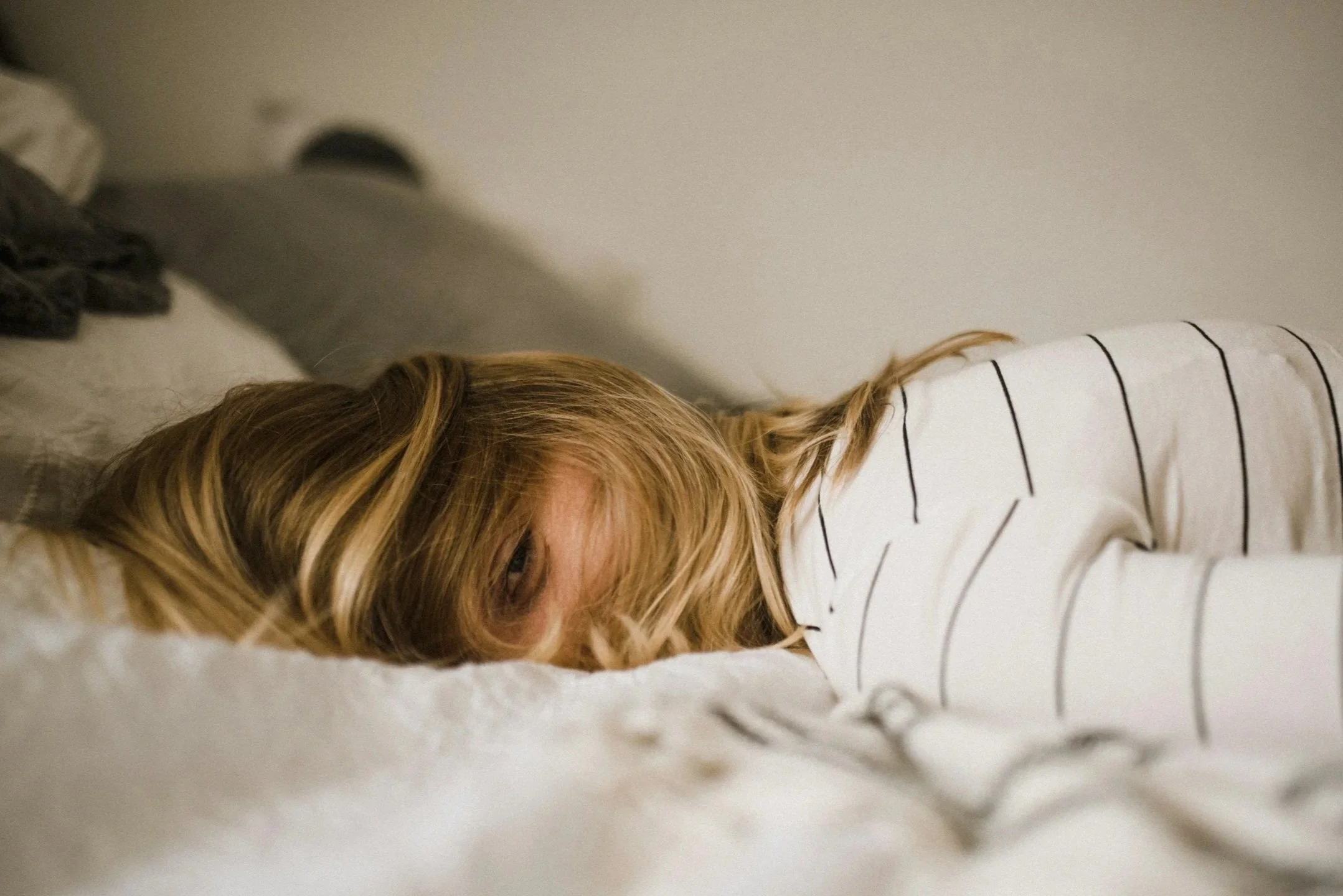 A tired woman wanting help to get more energy