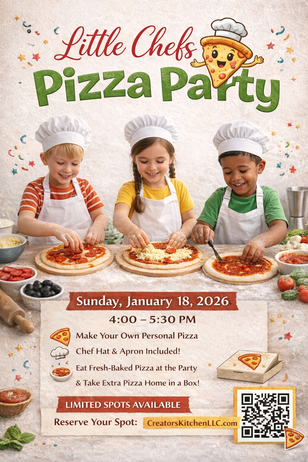Little chefs pizza party