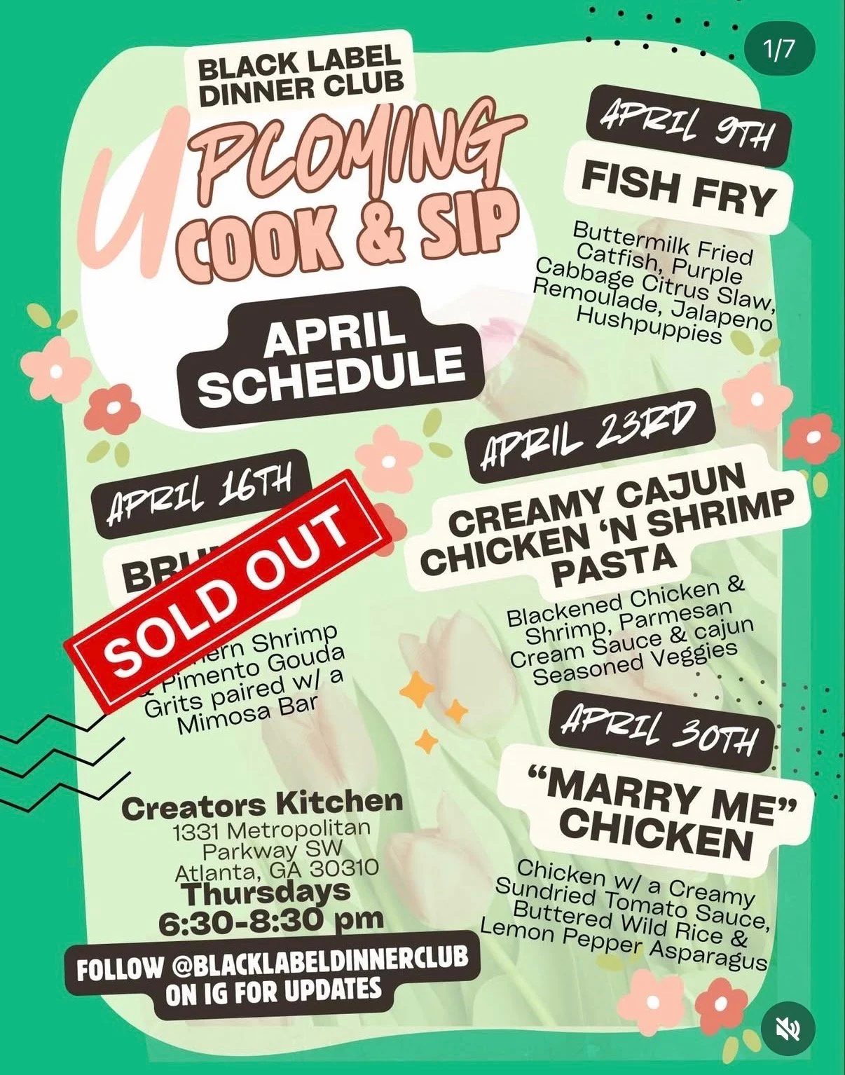 Cook & Sip Black Label Dinner Club (Copy)