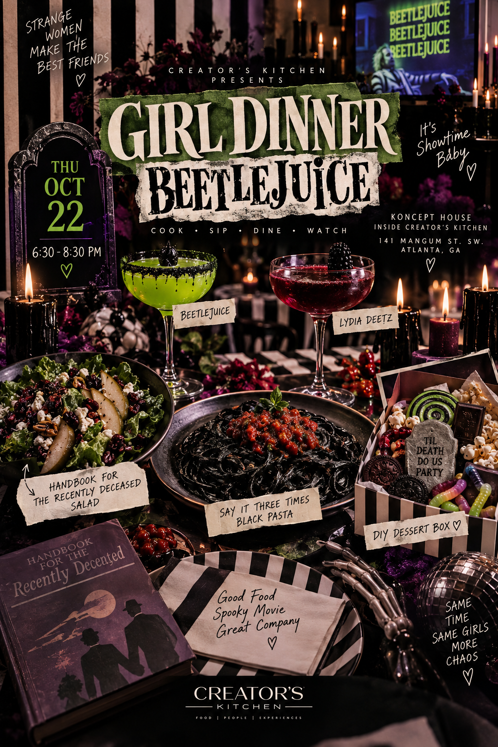 GIRL DINNER: THE MOVIE EDITION- BEETLEJUICE 🪲🖤