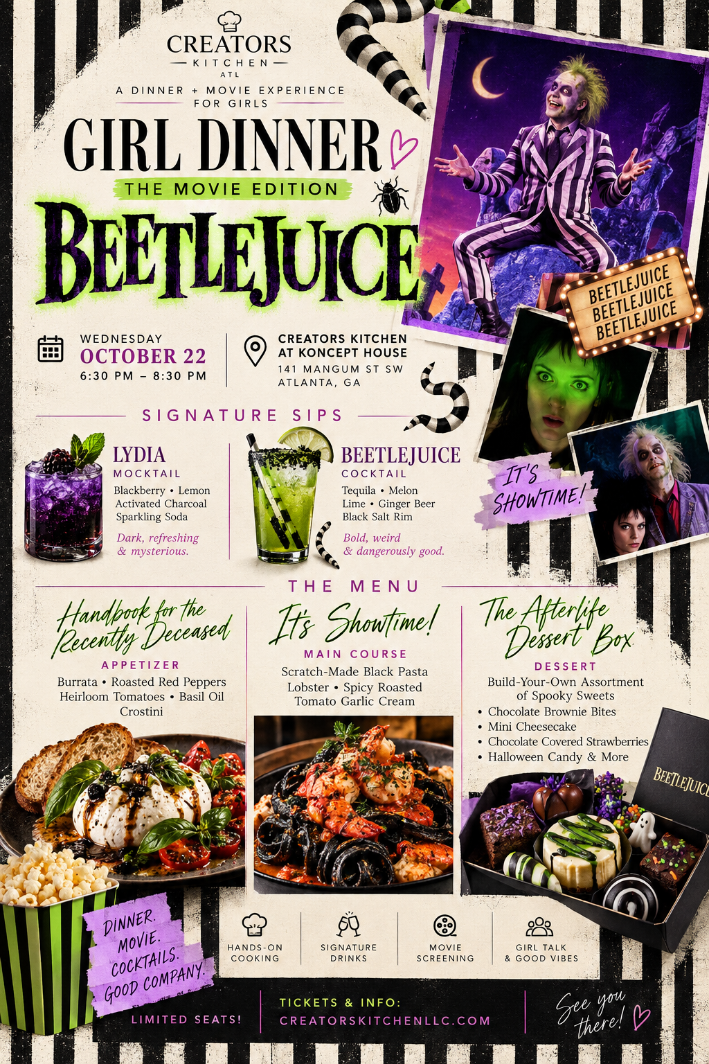 GIRL DINNER: THE MOVIE EDITION- BEETLEJUICE 🪲🖤