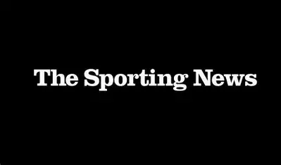 The logo of The Sporting News with white text on a black background.