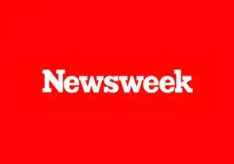 Newsweek logo on a red background.