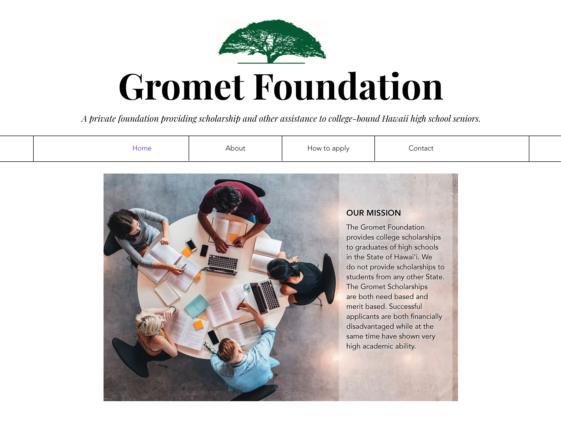 Squarespace website for a philanthropic organization