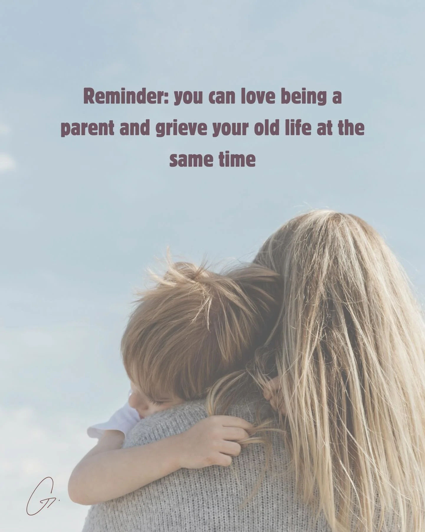 In case you needed to hear this today &hellip; you can love being a parent and grieve your old life at the same time. 

Nobody talks about this enough. The sleepless nights, the identity shifts, the moments you catch yourself missing the person you u
