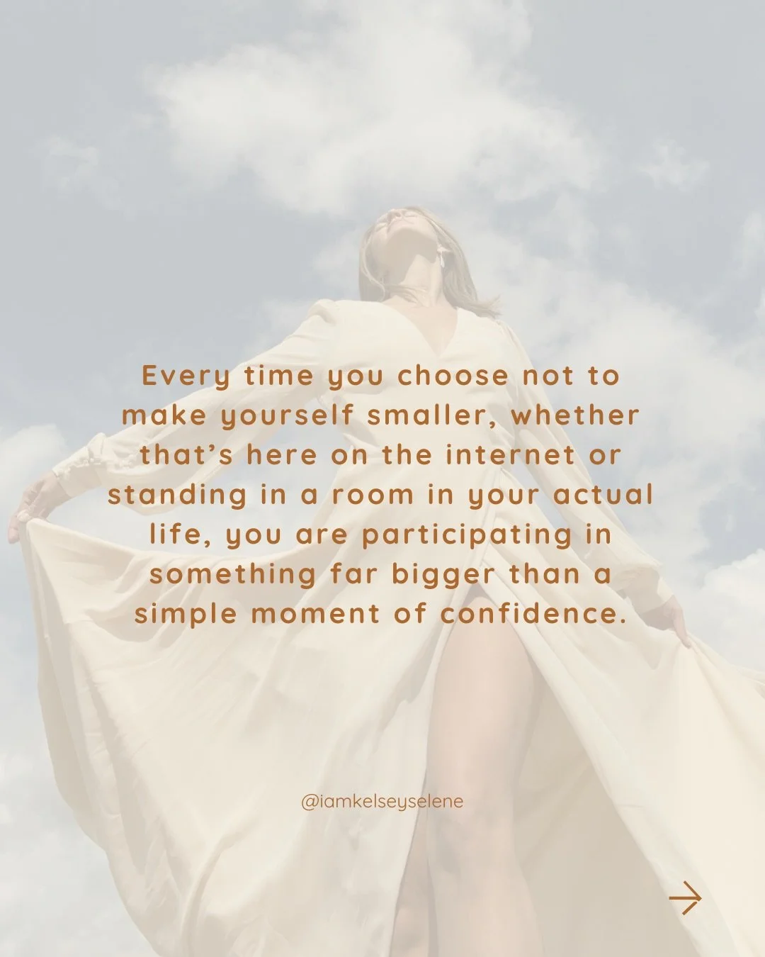 Taking up space is not about becoming louder. It&rsquo;s about becoming more honest.

It&rsquo;s about noticing where you still soften your edges, dilute your opinions, or reshape your tone to be easier, smaller, more acceptable&hellip; and choosing,