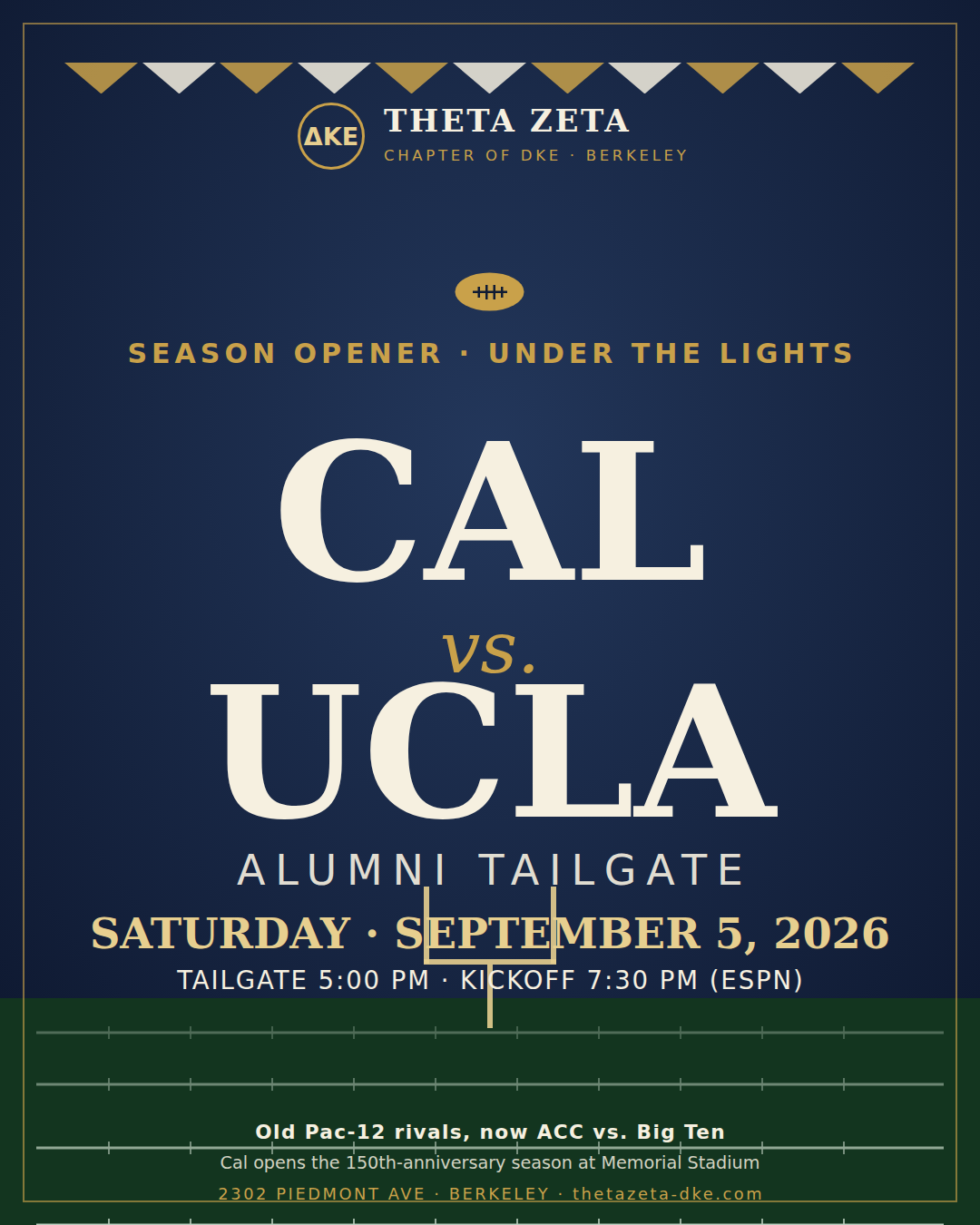 Theta Zeta - Cal vs. UCLA Alumni Tailgate (Sep 5th)
